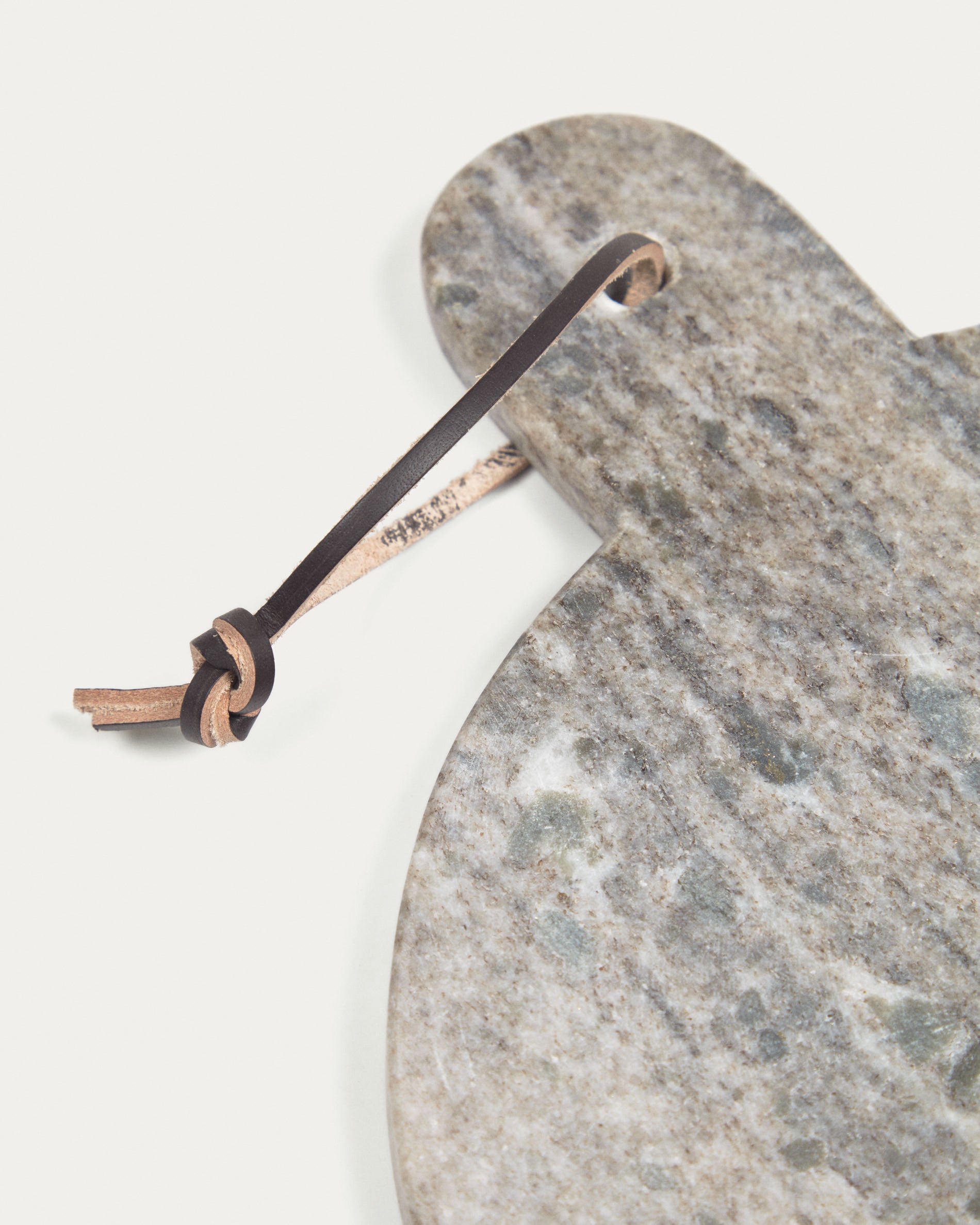 Xamila large round serving board in multicoloured marble - Detail