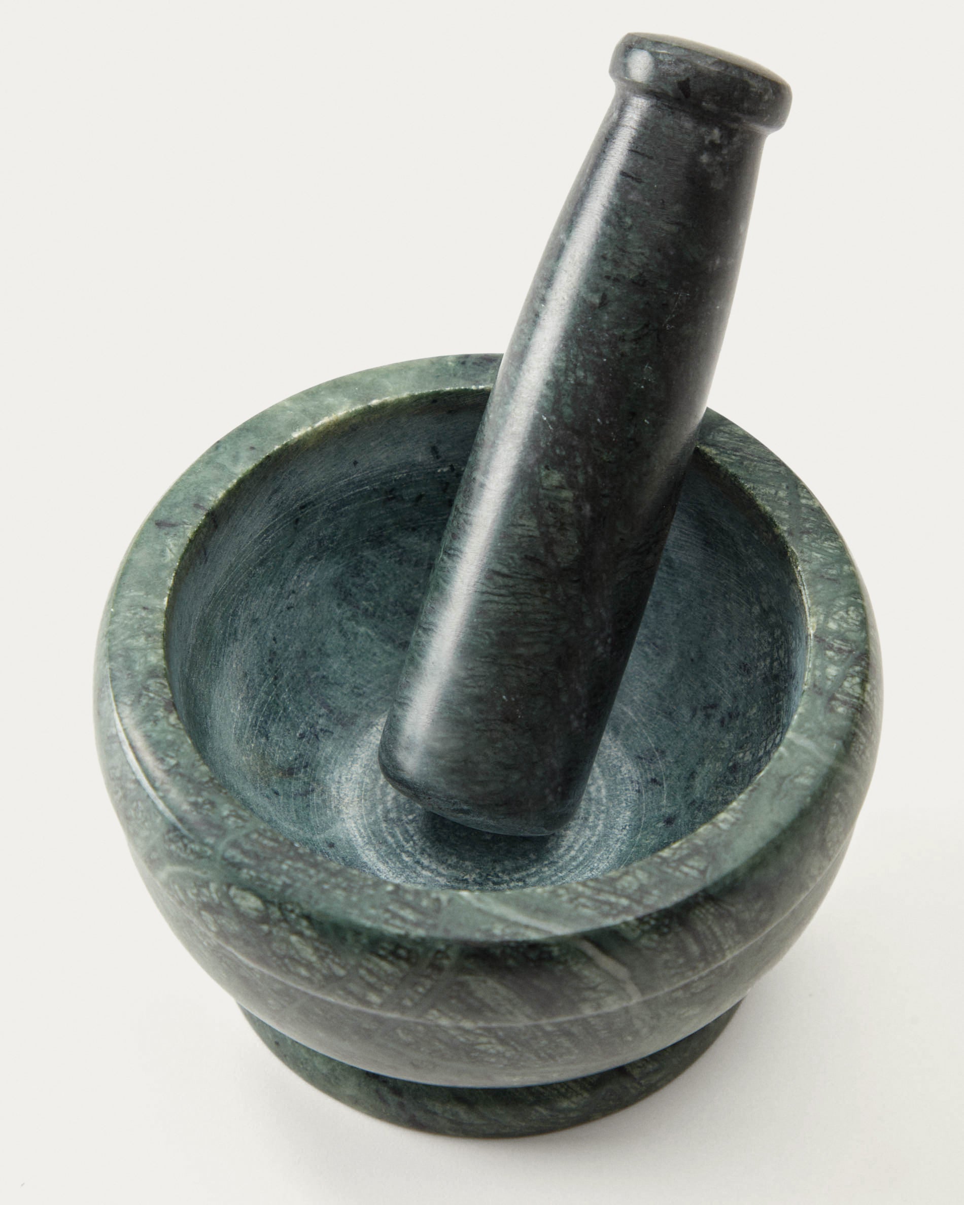 Cindea pestle and mortar in green marble - Detail