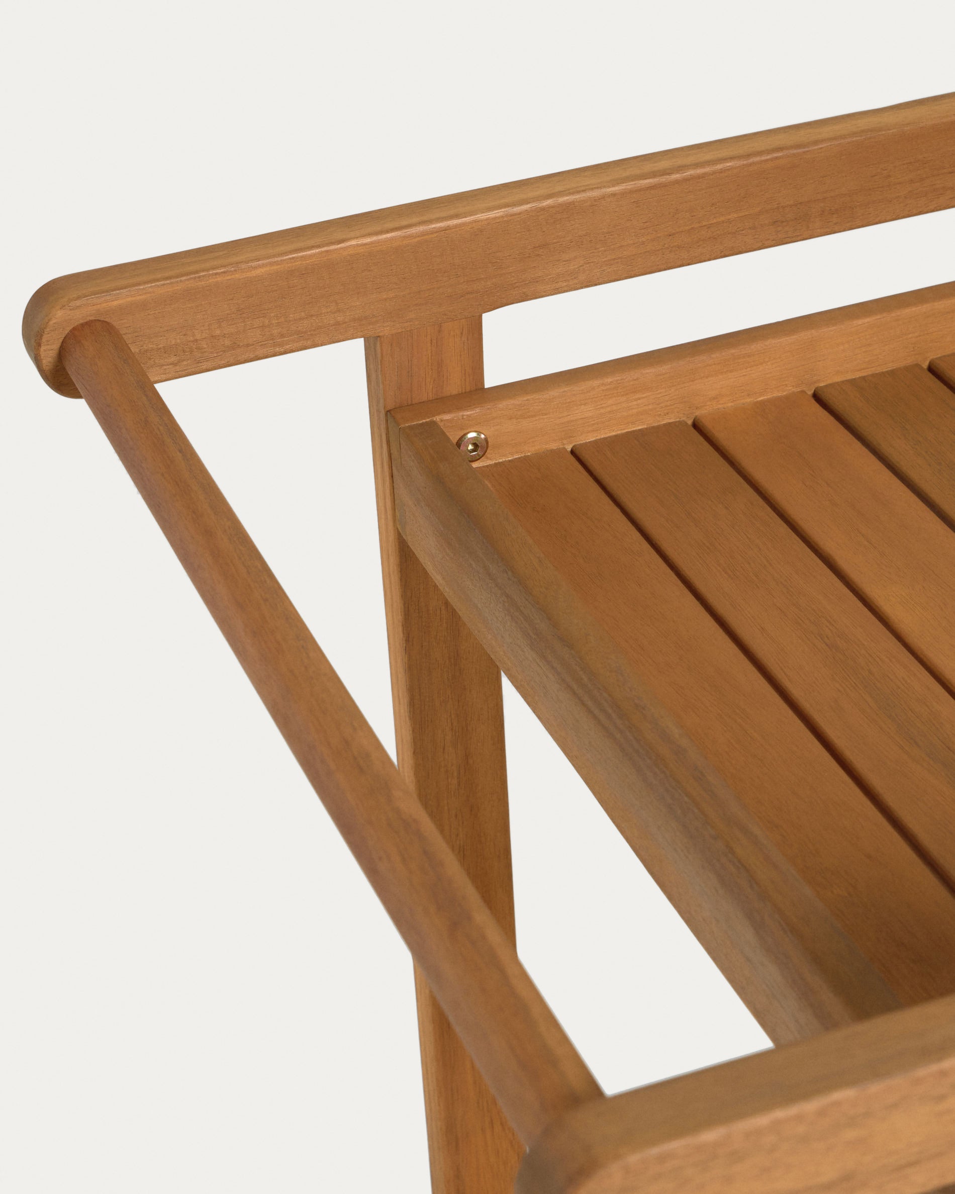 Felisa solid acacia hostess trolley FSC 100% - Detail