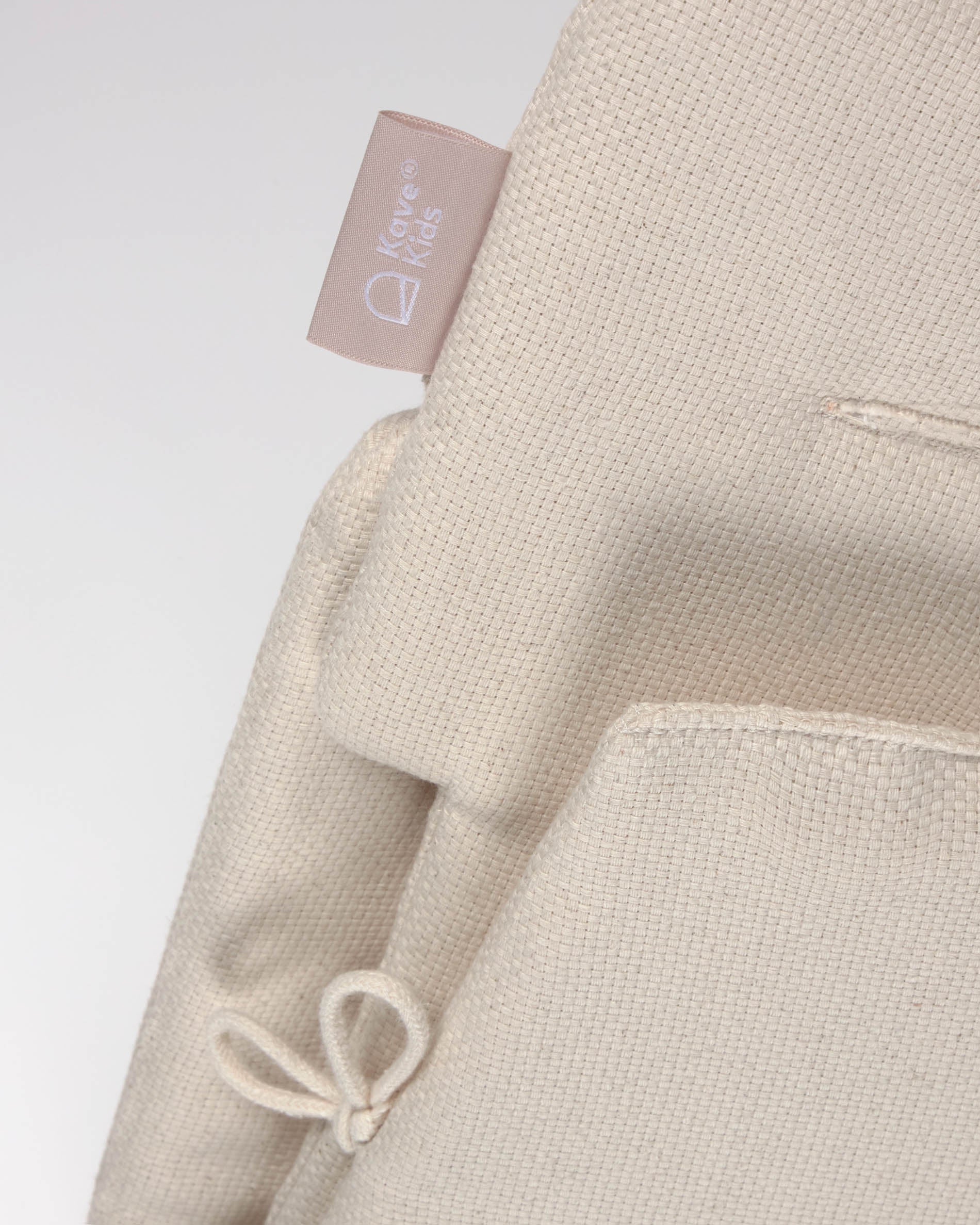 100% organic cotton (GOTS) Nuun highchair cushion with natural finish - Detail