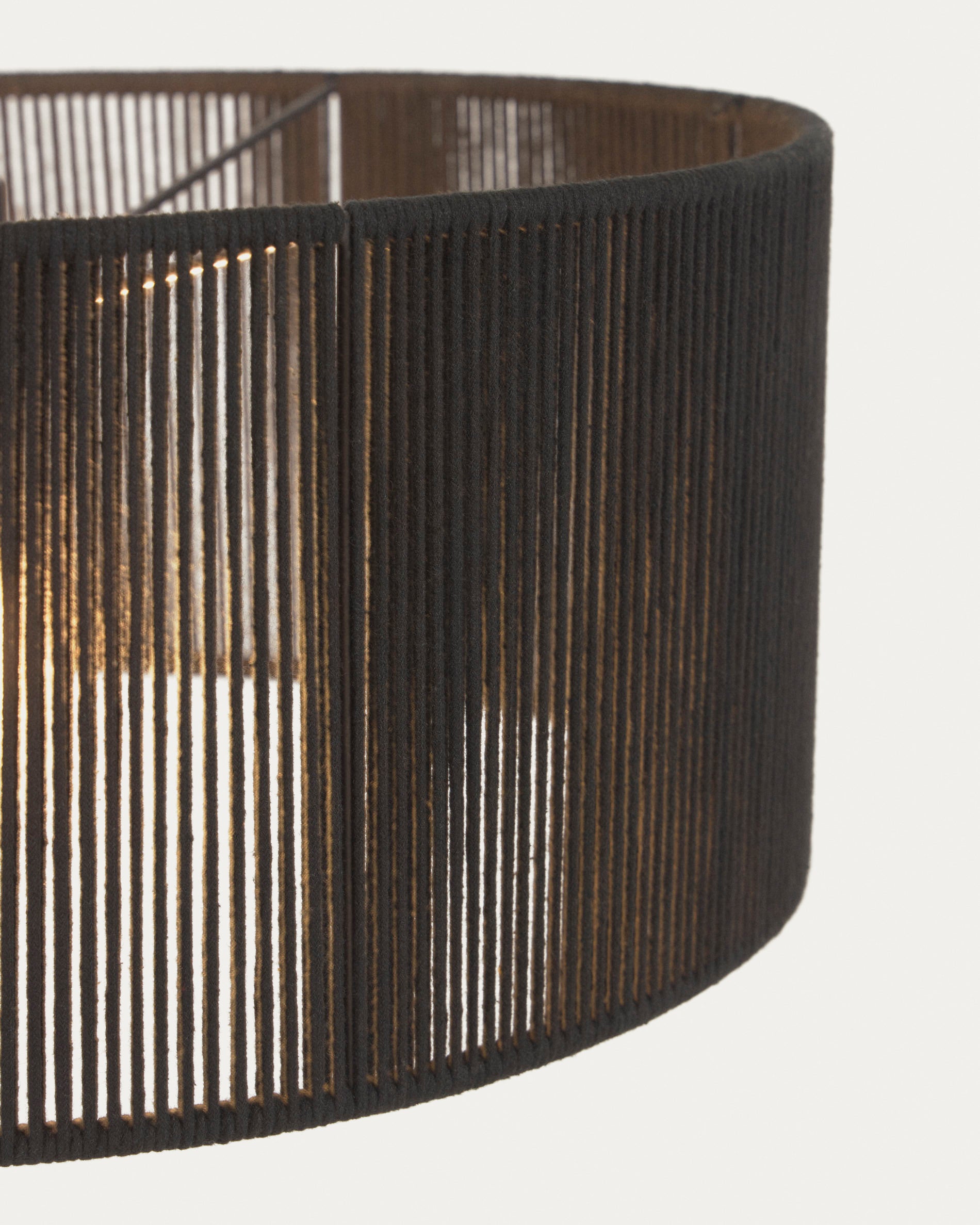 Cantia cotton ceiling light shade with black finish Ø 47 cm - Detail