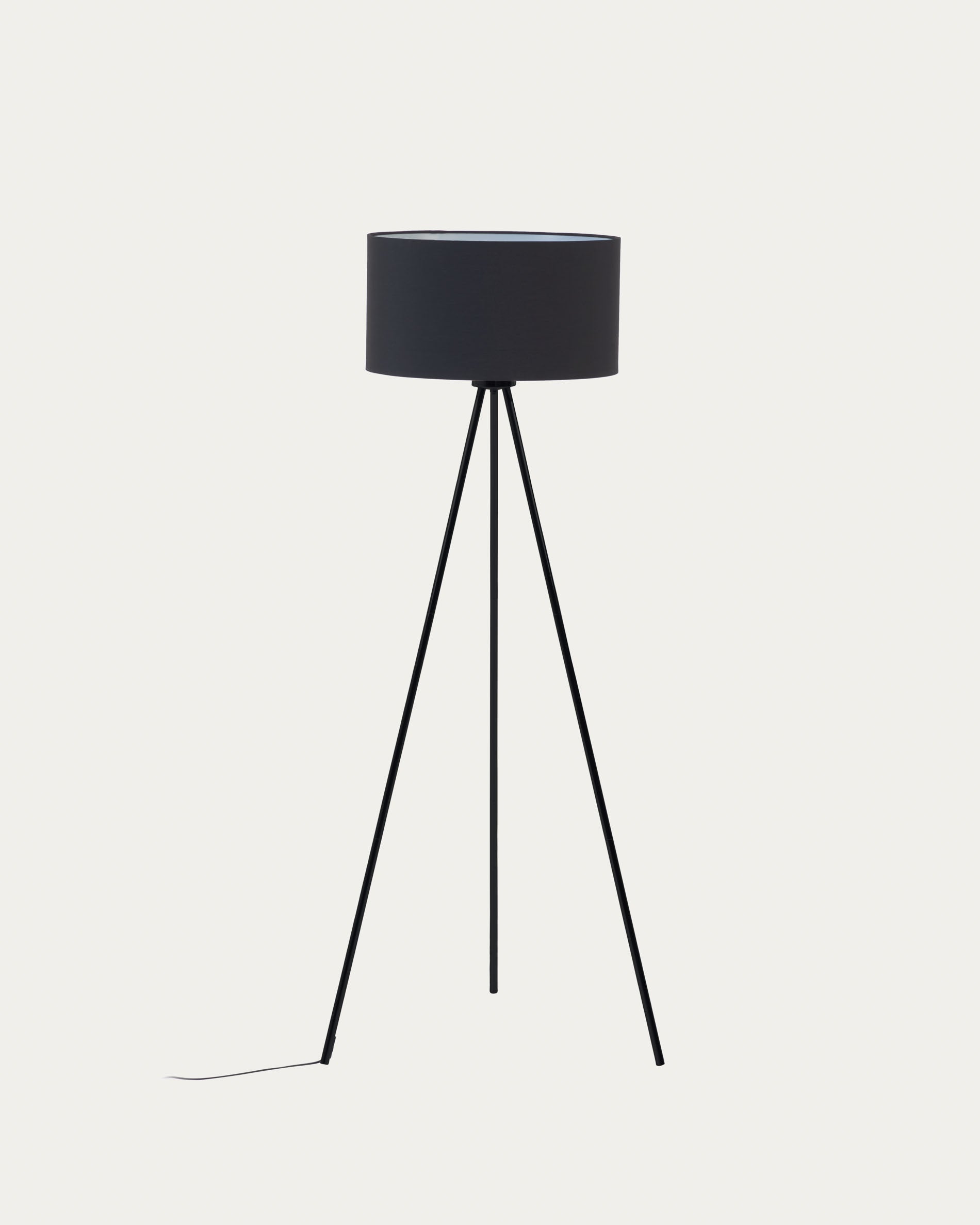 Ikia floor lamp in steel with black finish - Product View