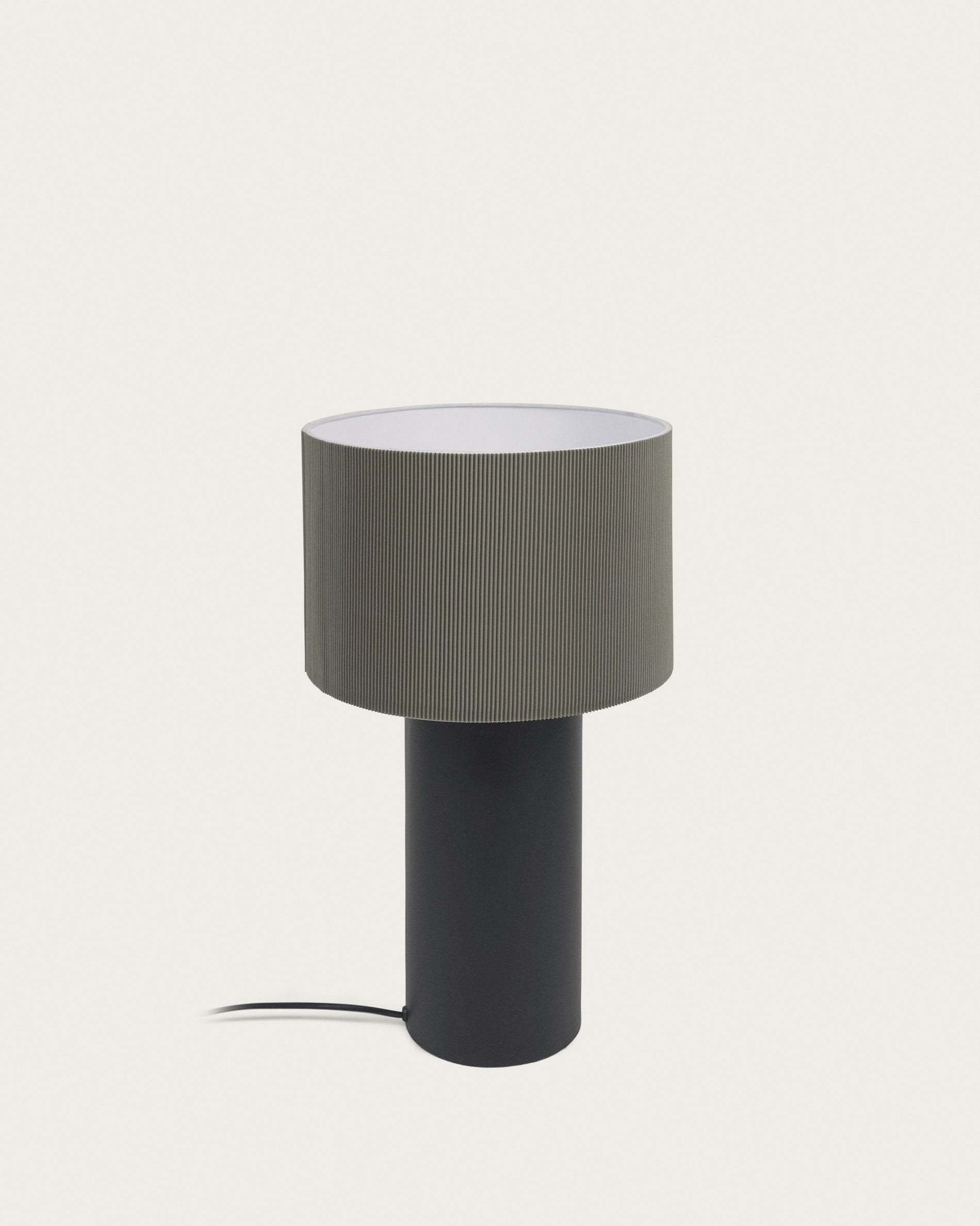 Domicina table lamp in metal with black and grey finish - Product View