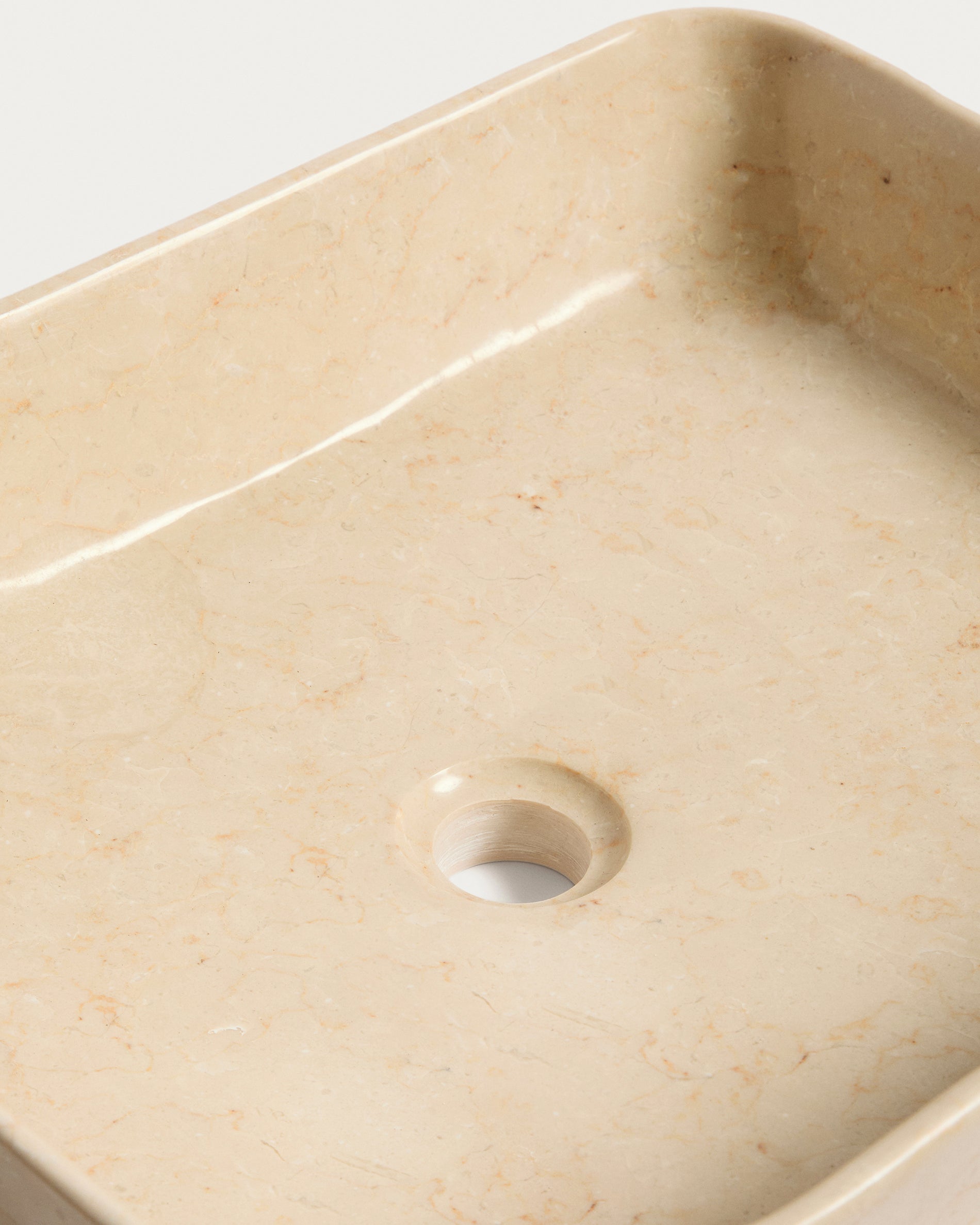 Darnen beige marble countertop washbasin 55 x 35cm - Detail