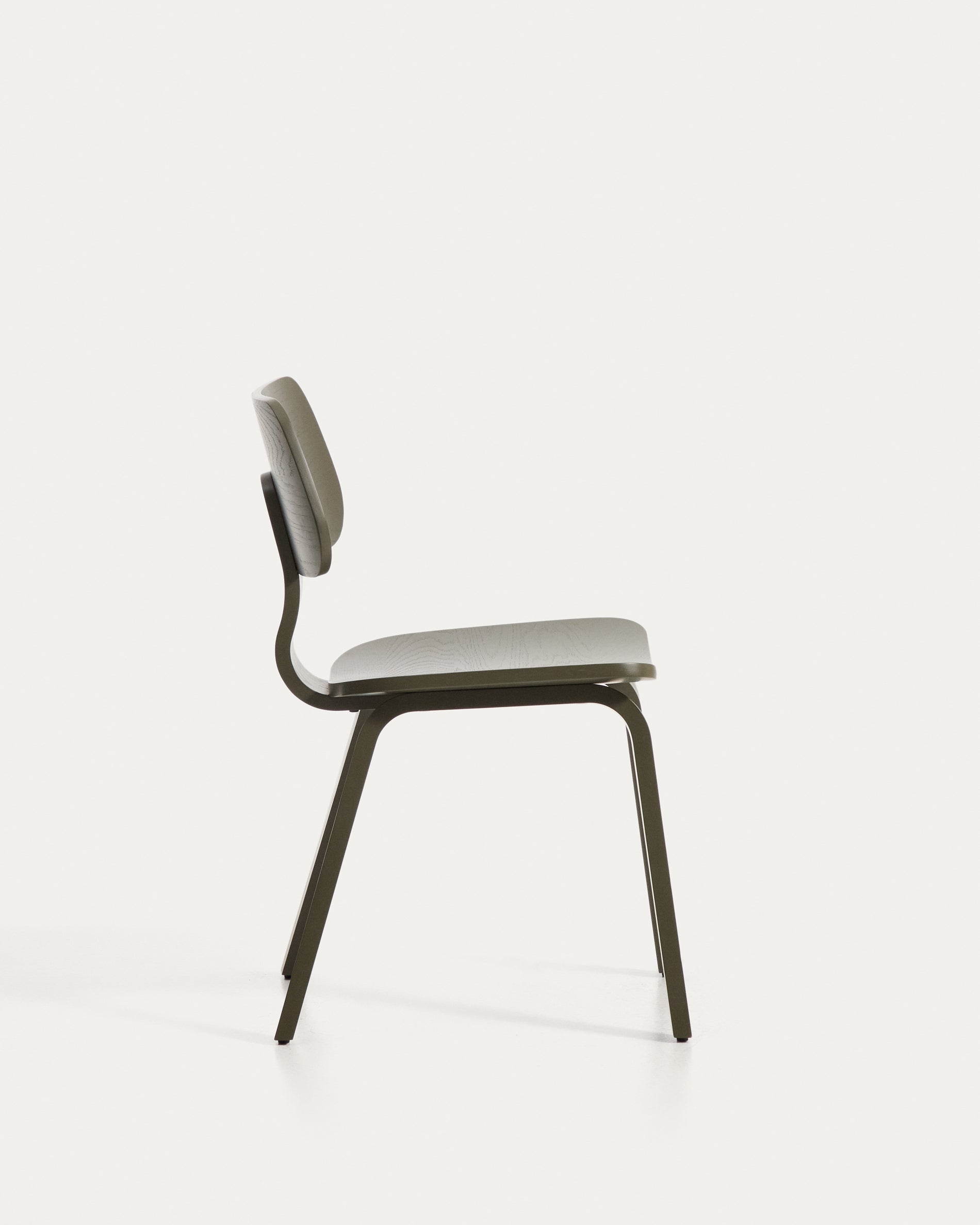Gena chair in oak veneer with green finish - Product View