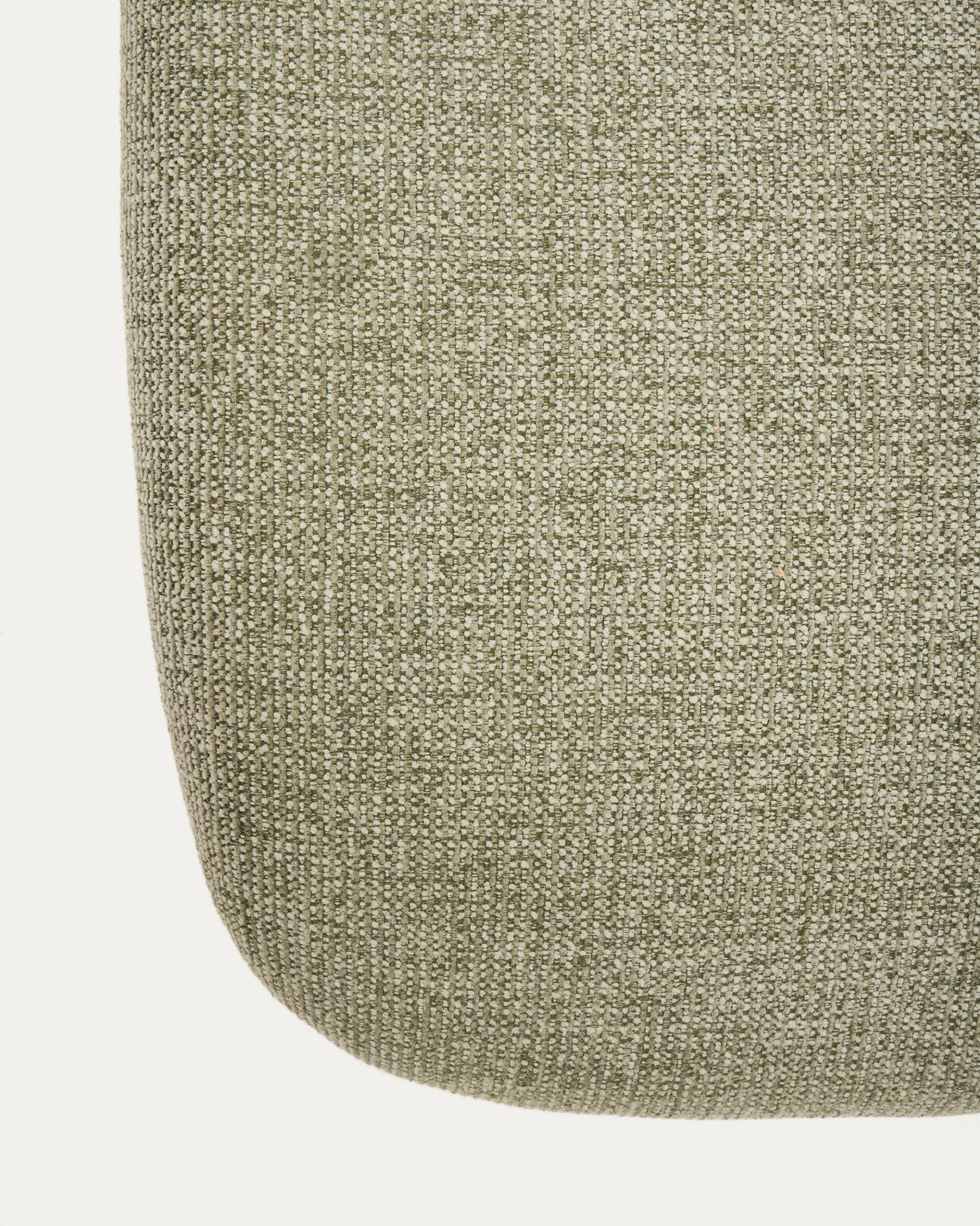 Osla divan in green chenille with brushed graphite stainless steel legs 174 cm - Detail