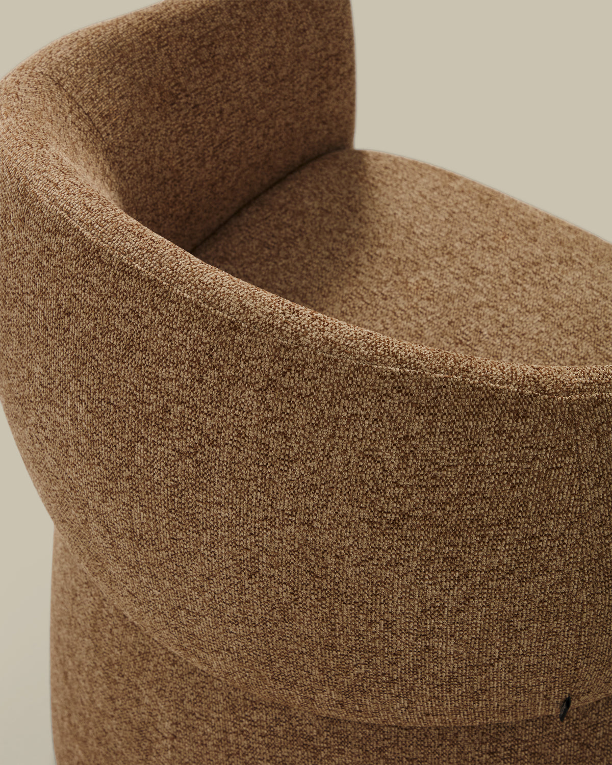 Bosca brown chenille chair - Detail