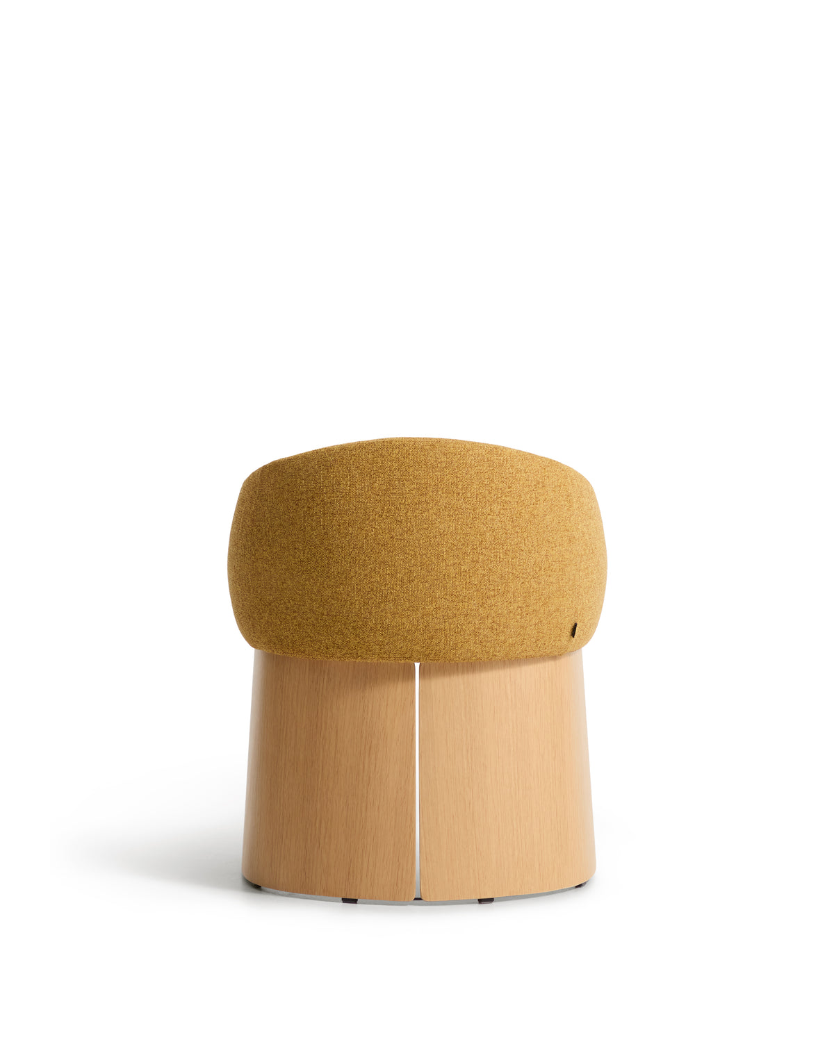 Bosca chair in ochre chenille and oak veneer FSC 100% - Product Image