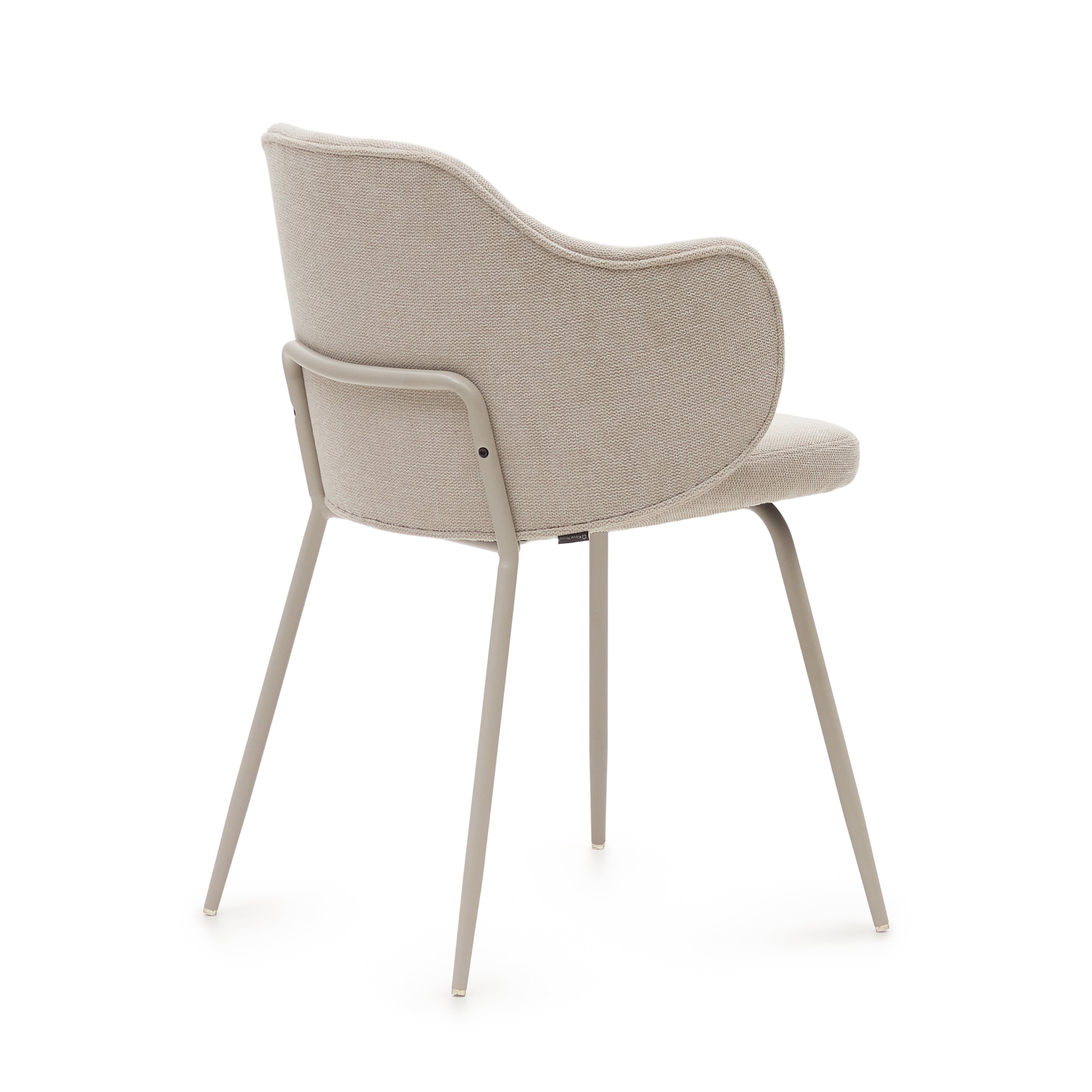 Yunia chair in beige with steel legs in a painted beige finish FSC 100% - Product Image