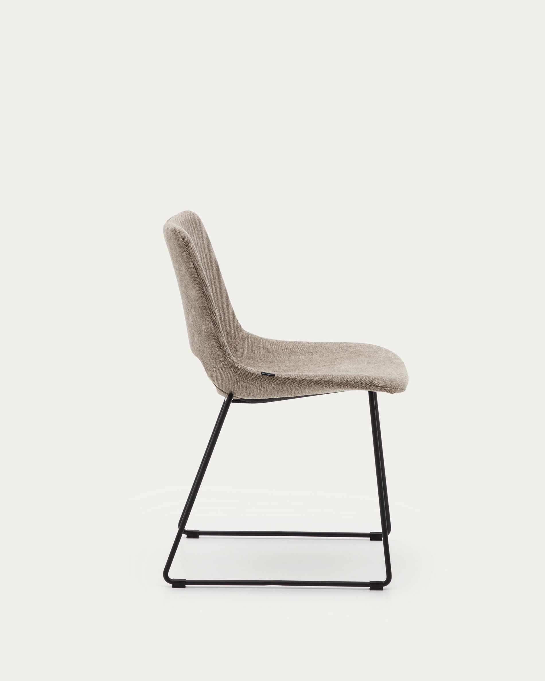 Zahara chair in brown with steel legs in a black finish - Product View