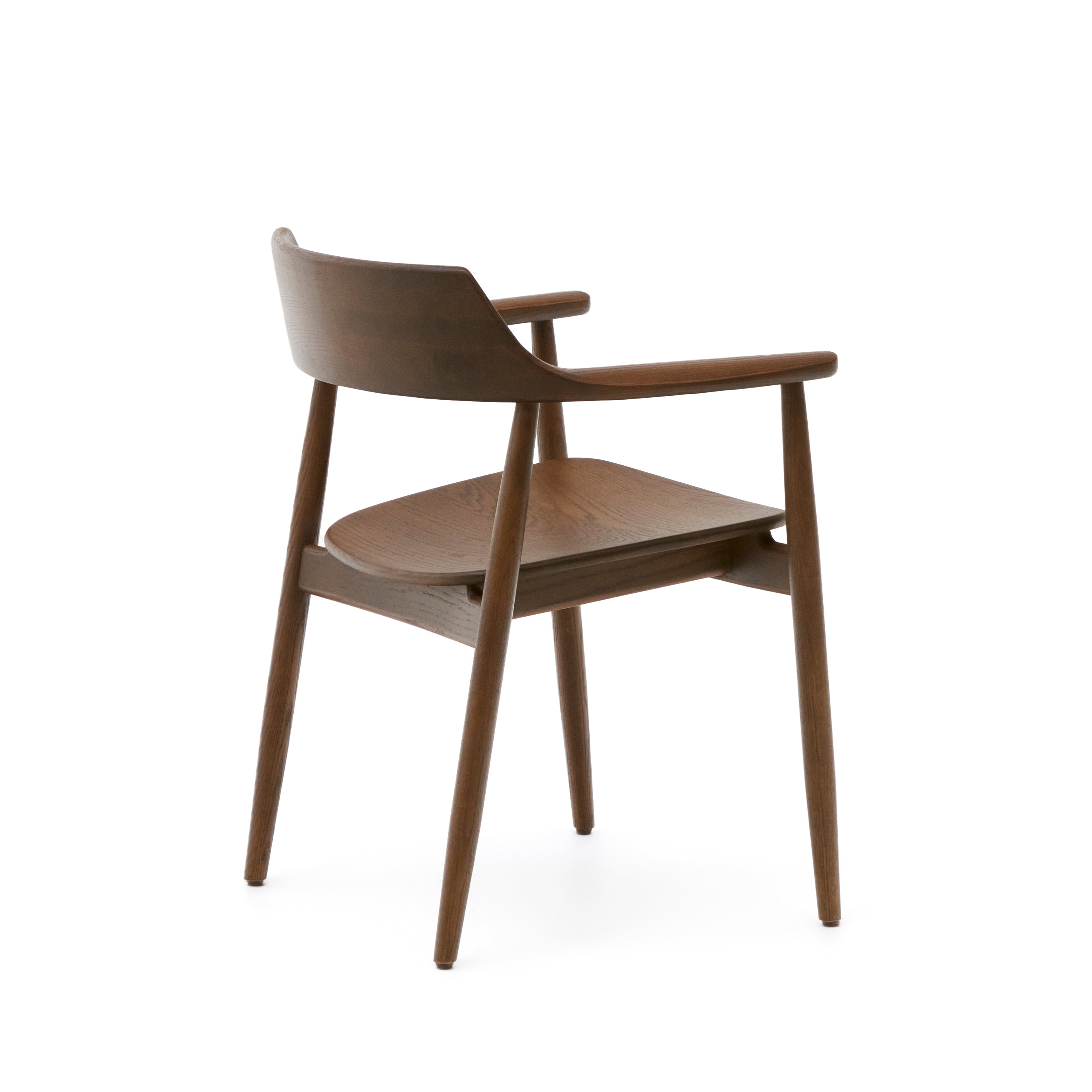 Fondes chair in solid oak wood with walnut finish FSC Mix Credit - Product Image