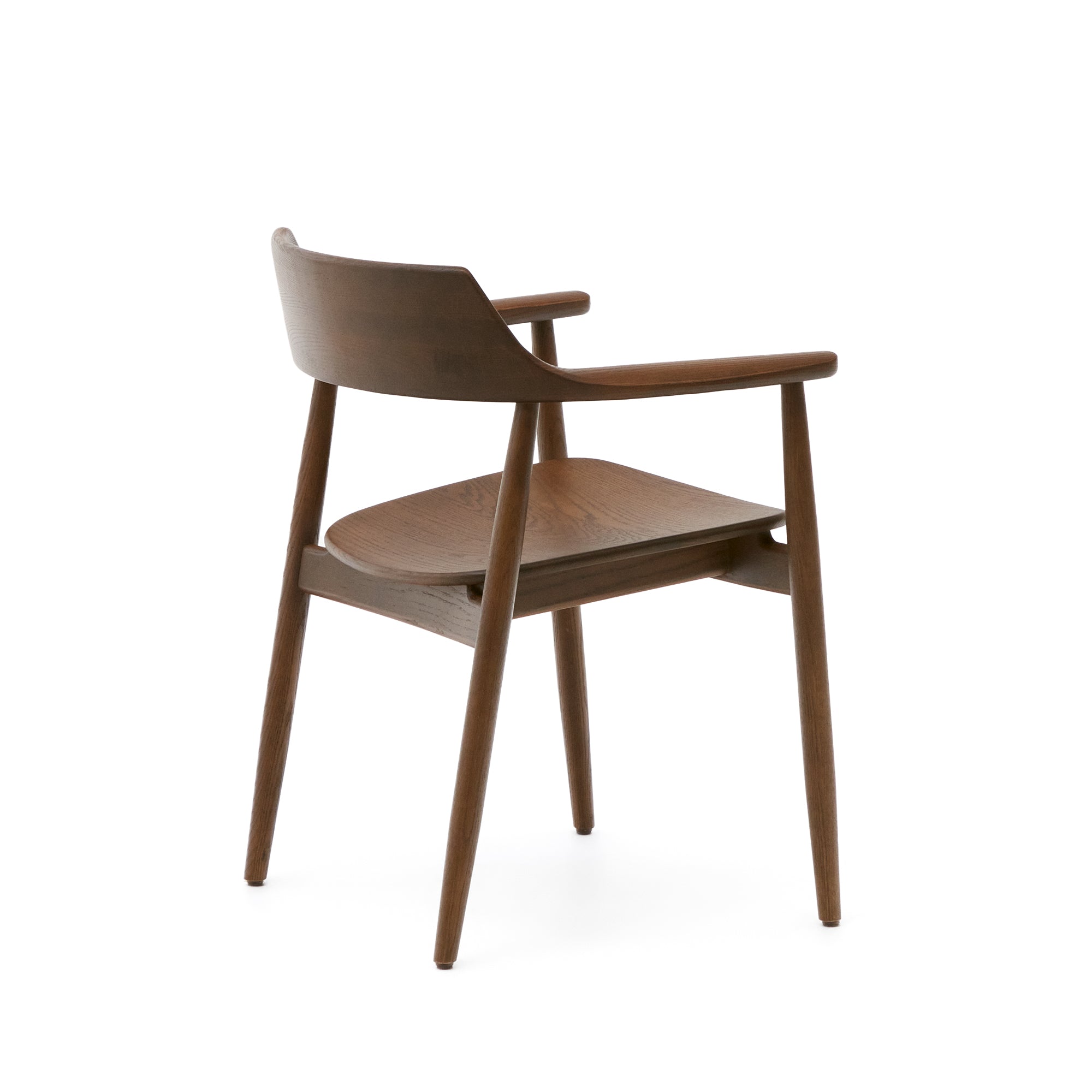 Fondes chair in solid oak wood with walnut finish FSC Mix Credit - Product Image