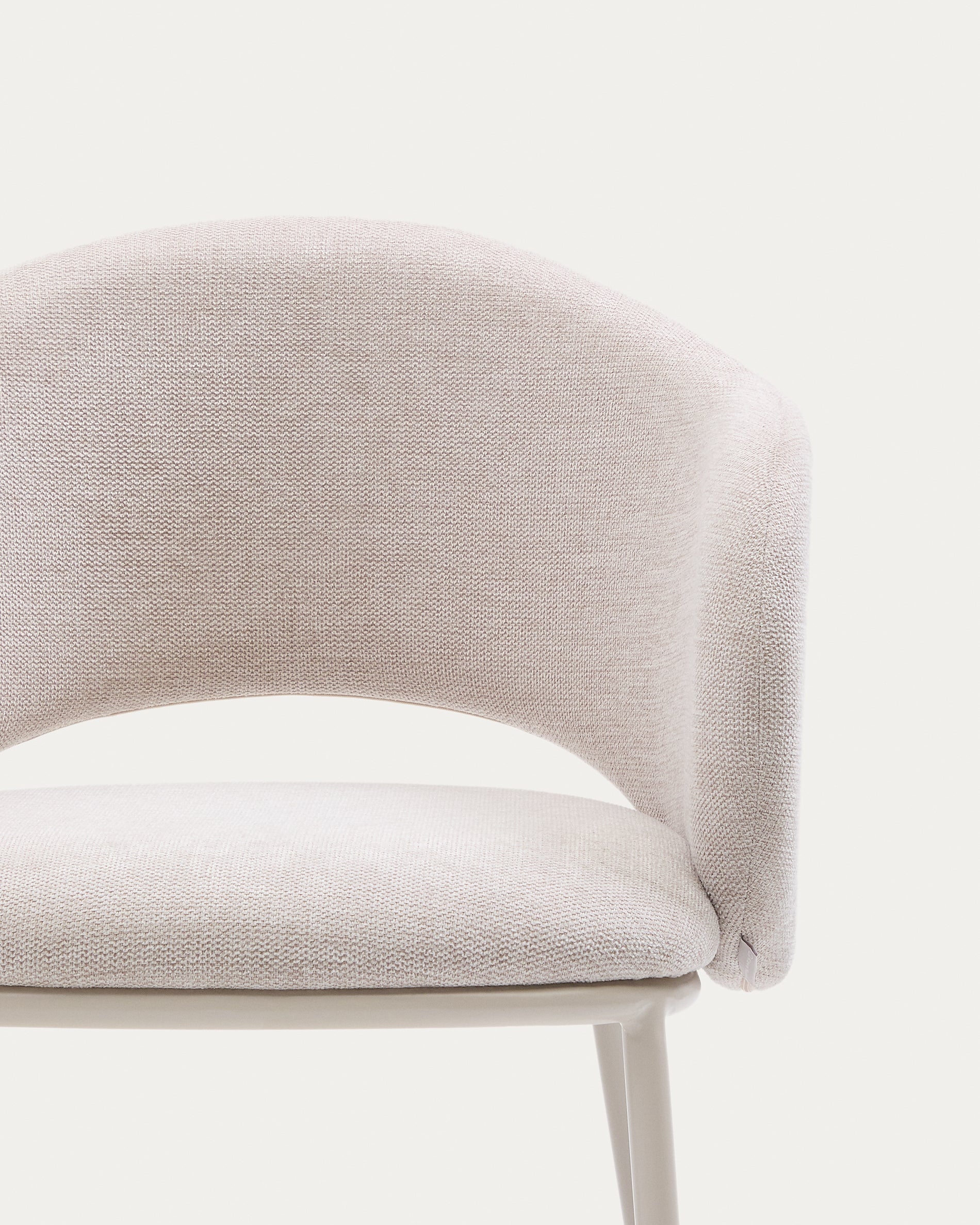 Maina chair in beige and steel legs in a beige finish, FSC Mix Credit - Detail