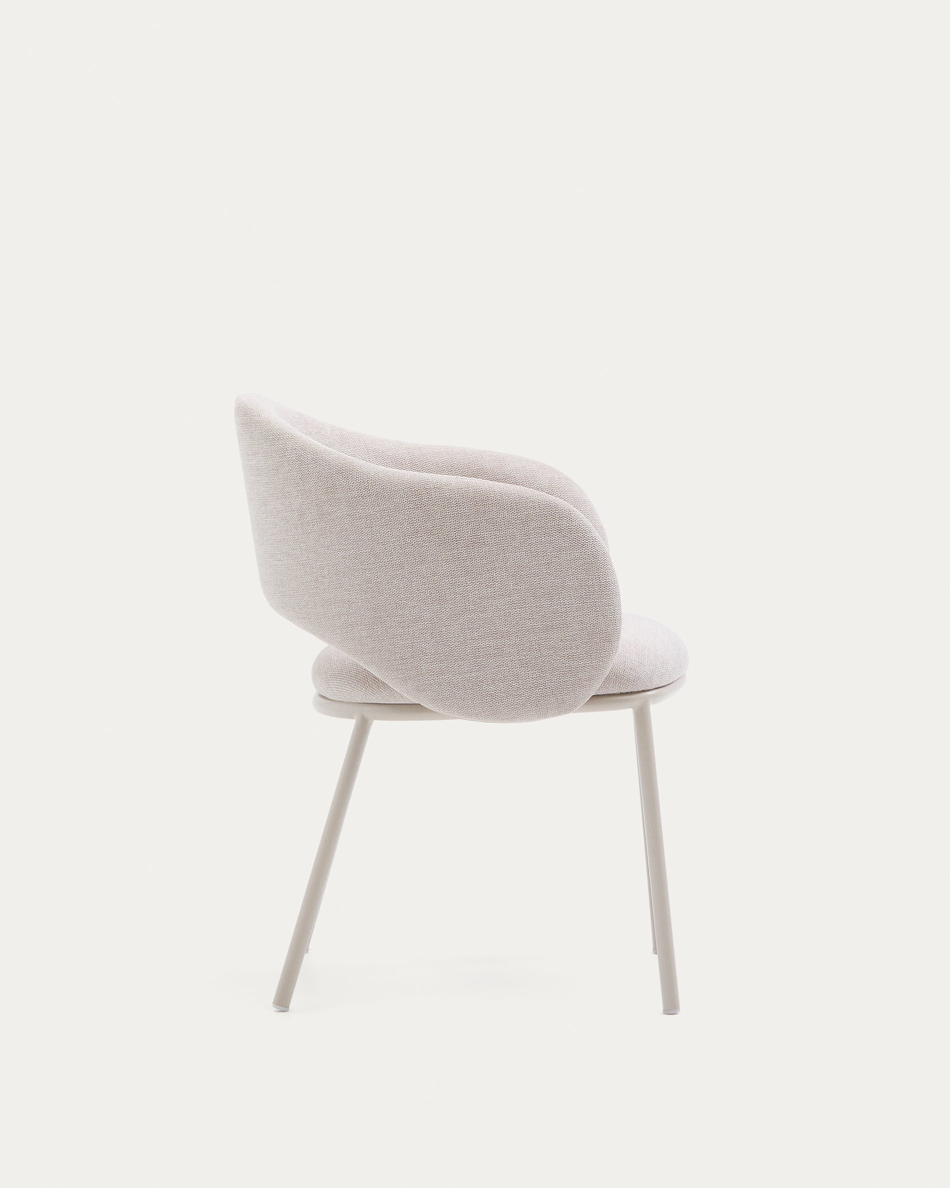 Maina chair in beige and steel legs in a beige finish, FSC Mix Credit - Product View