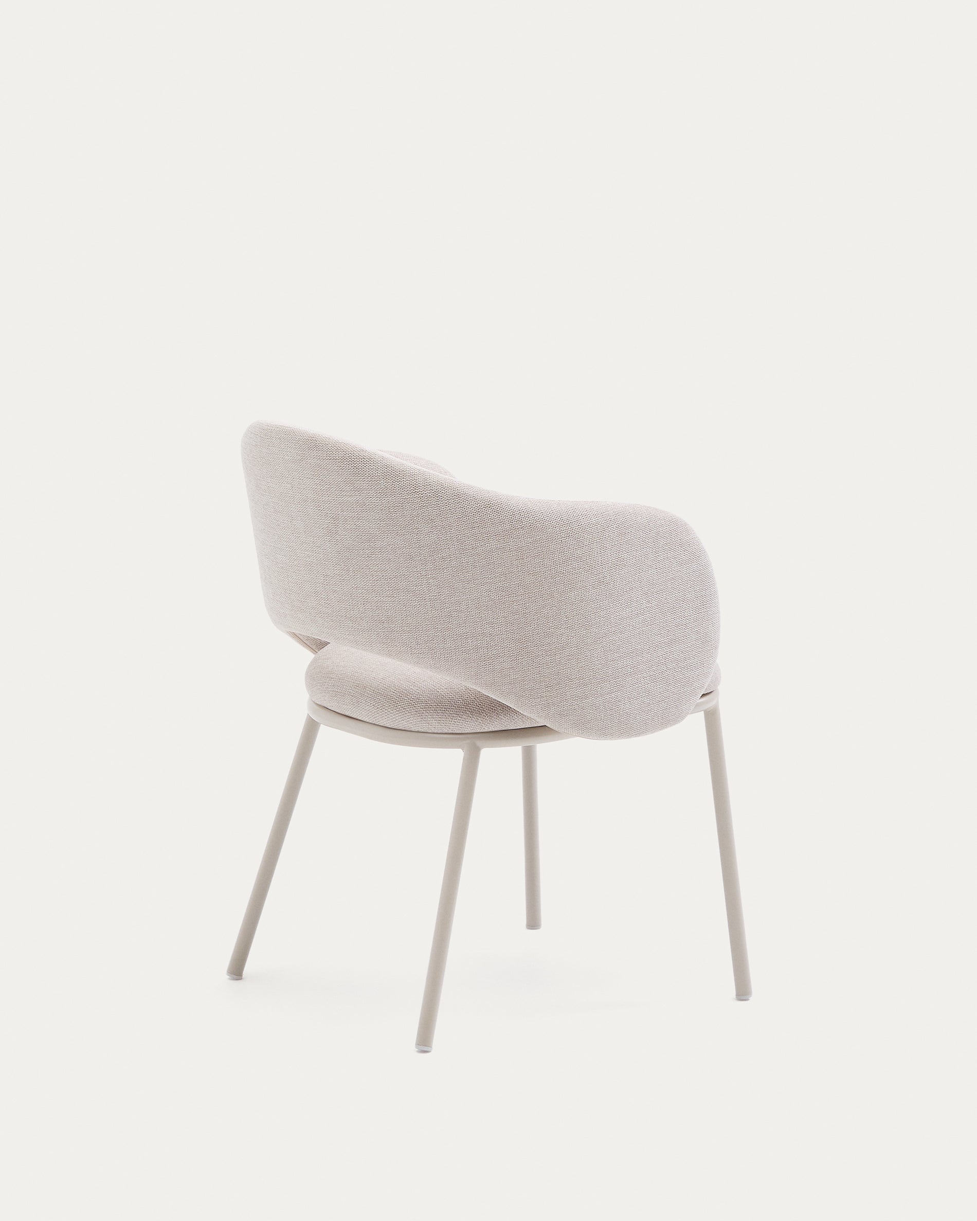 Maina chair in beige and steel legs in a beige finish, FSC Mix Credit - Product View
