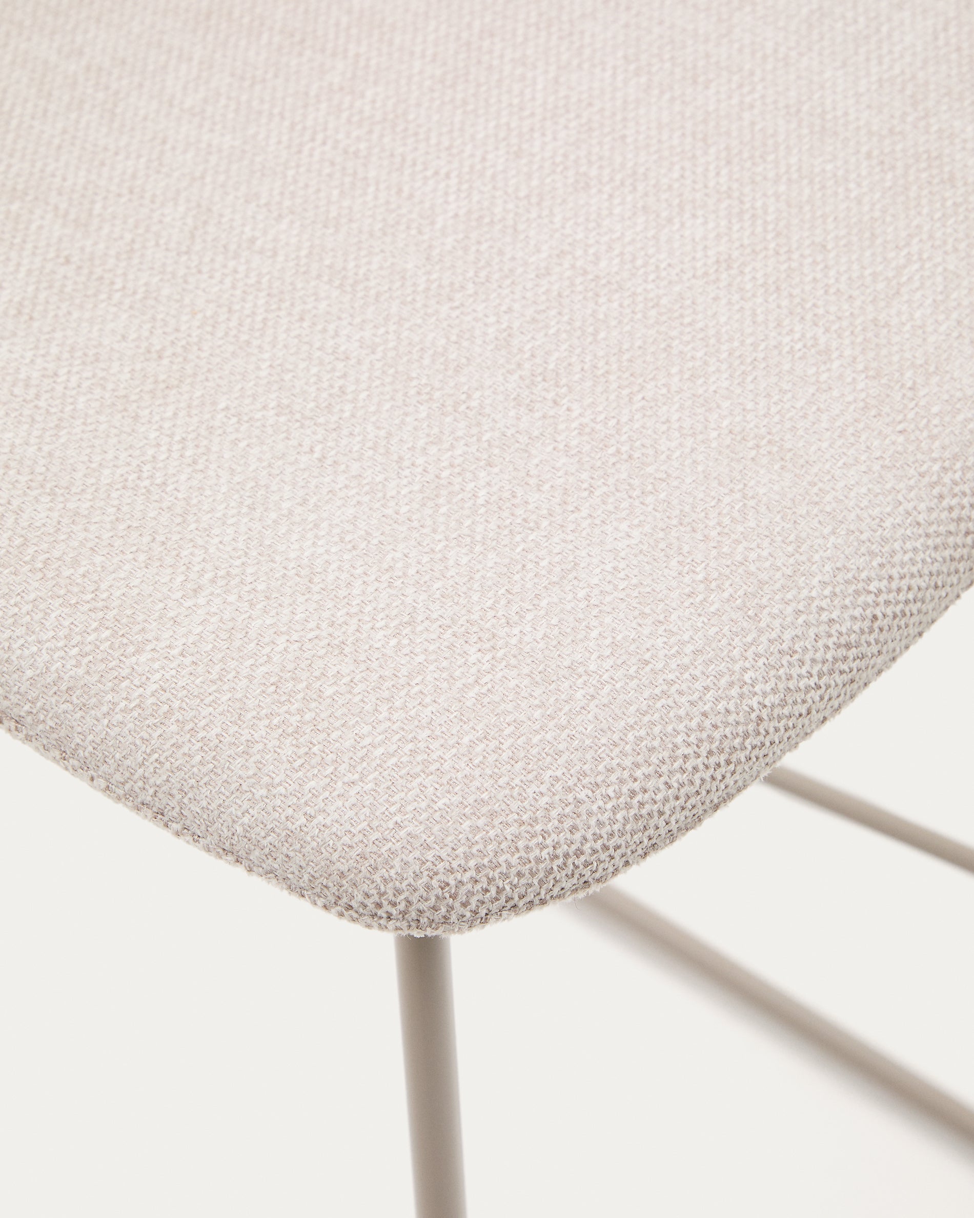 Zahara beige stool with steel in a beige finish, height 76 cm - Detail