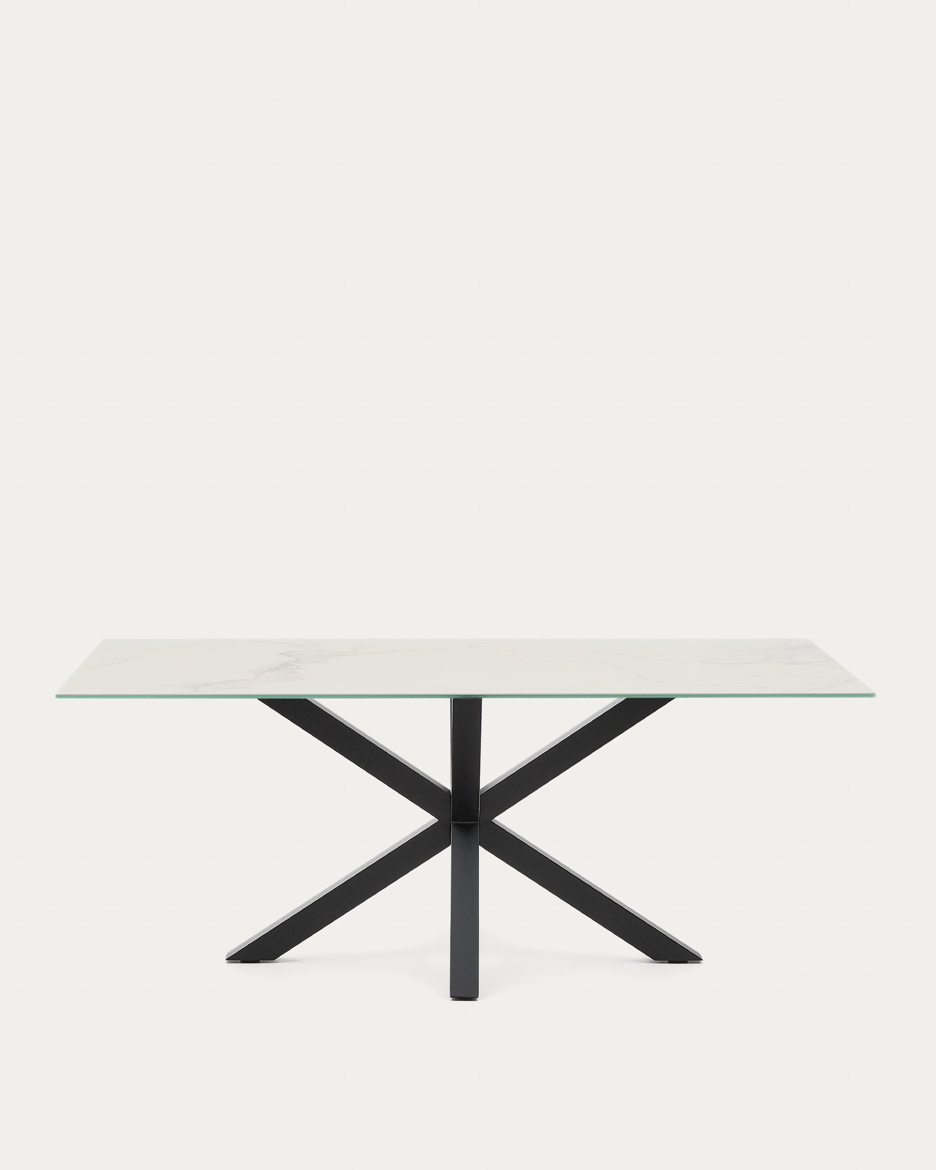 Argo table 200x100, epoxy black and Kalos blanco