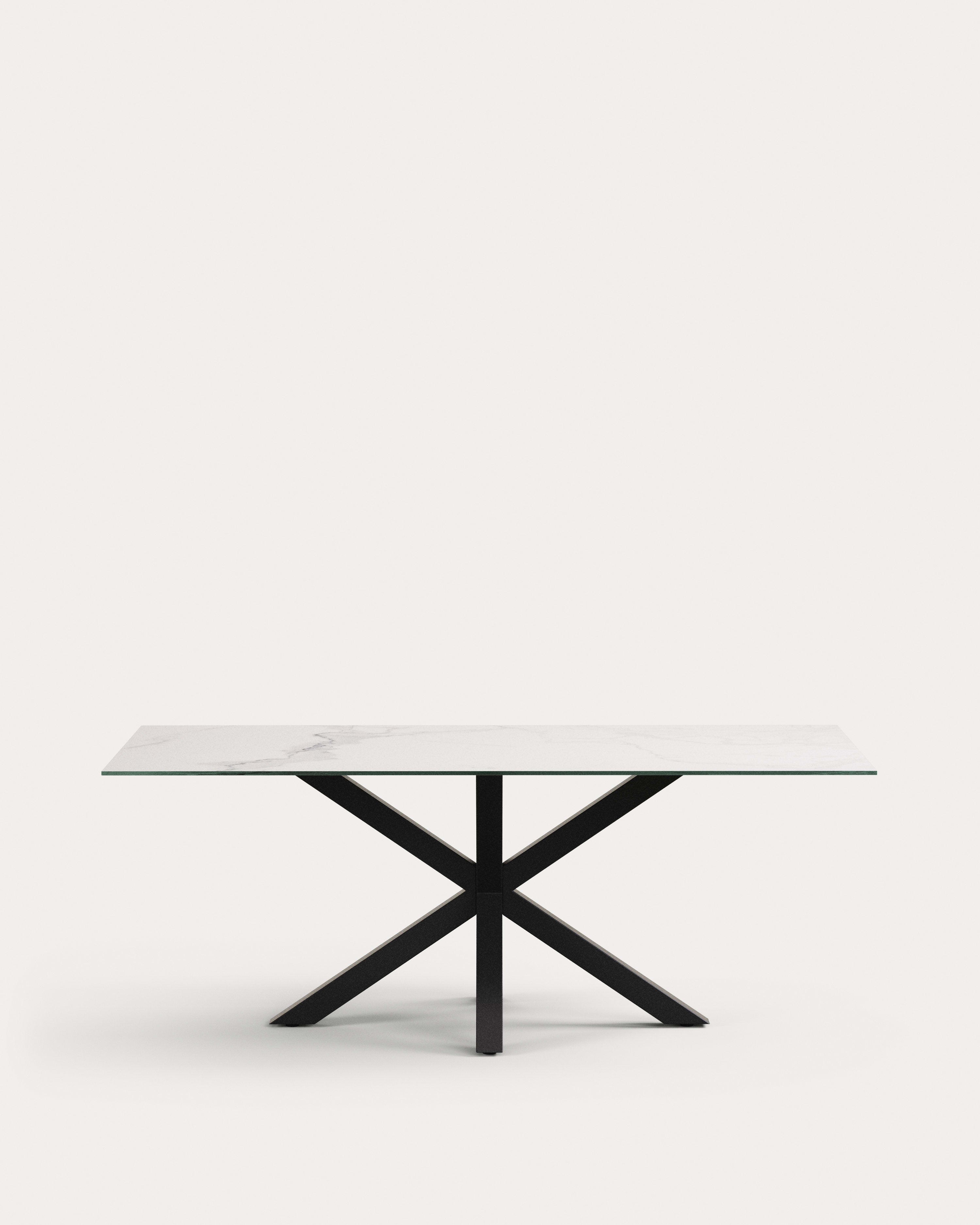Argo table 200x100, epoxy black and Kalos blanco - Product View