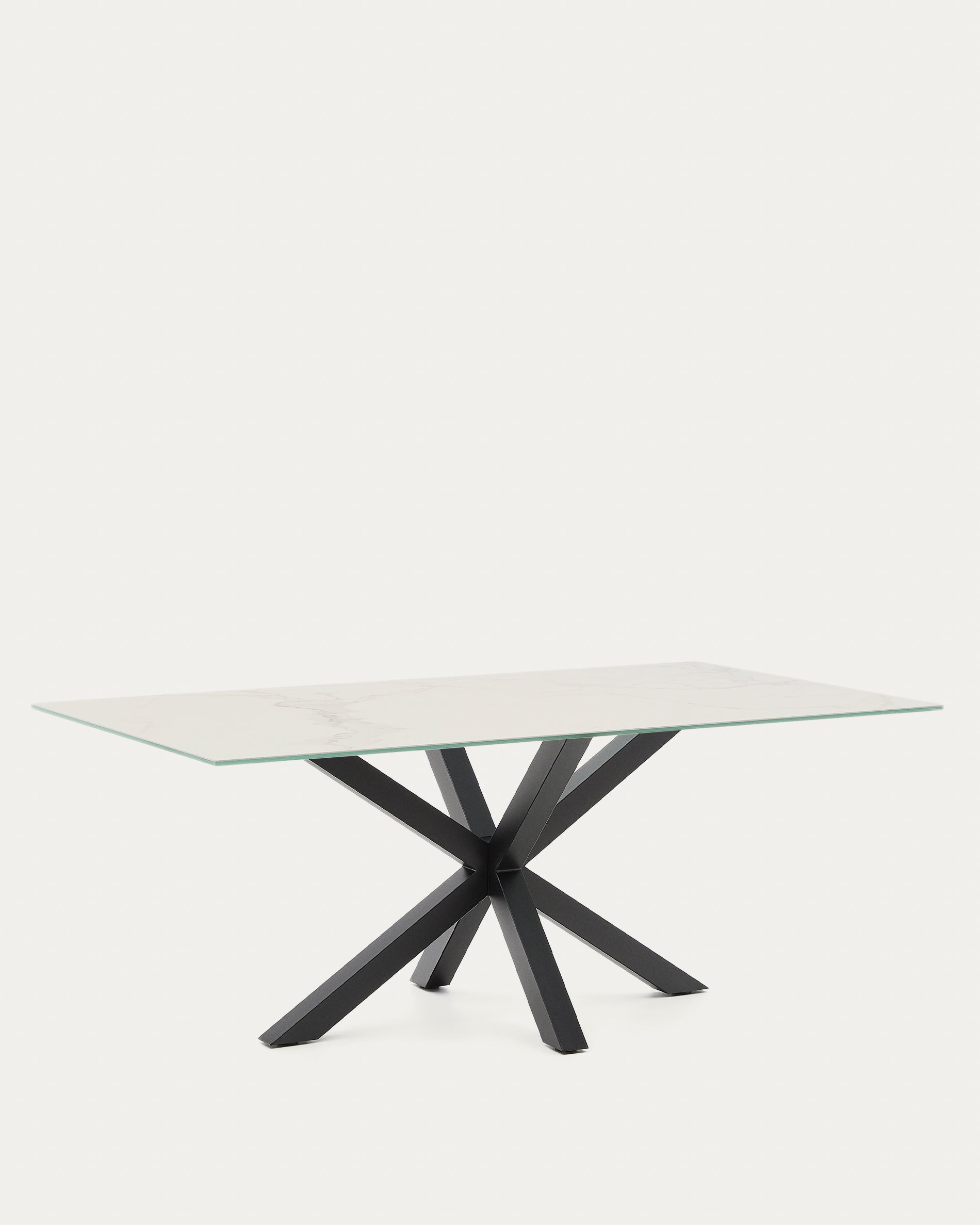 Argo table 200x100, epoxy black and Kalos blanco
