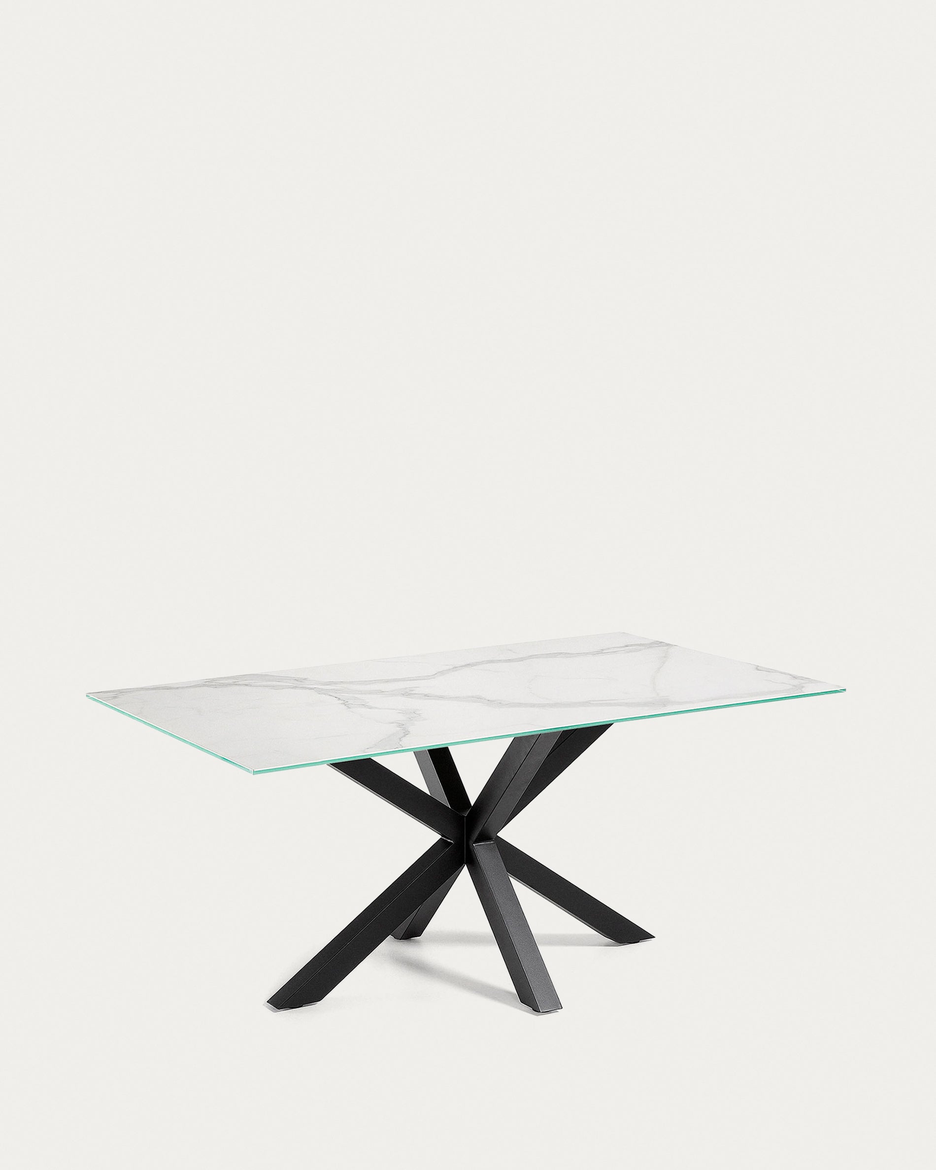 Argo table 200x100, epoxy black and Kalos blanco - Product View