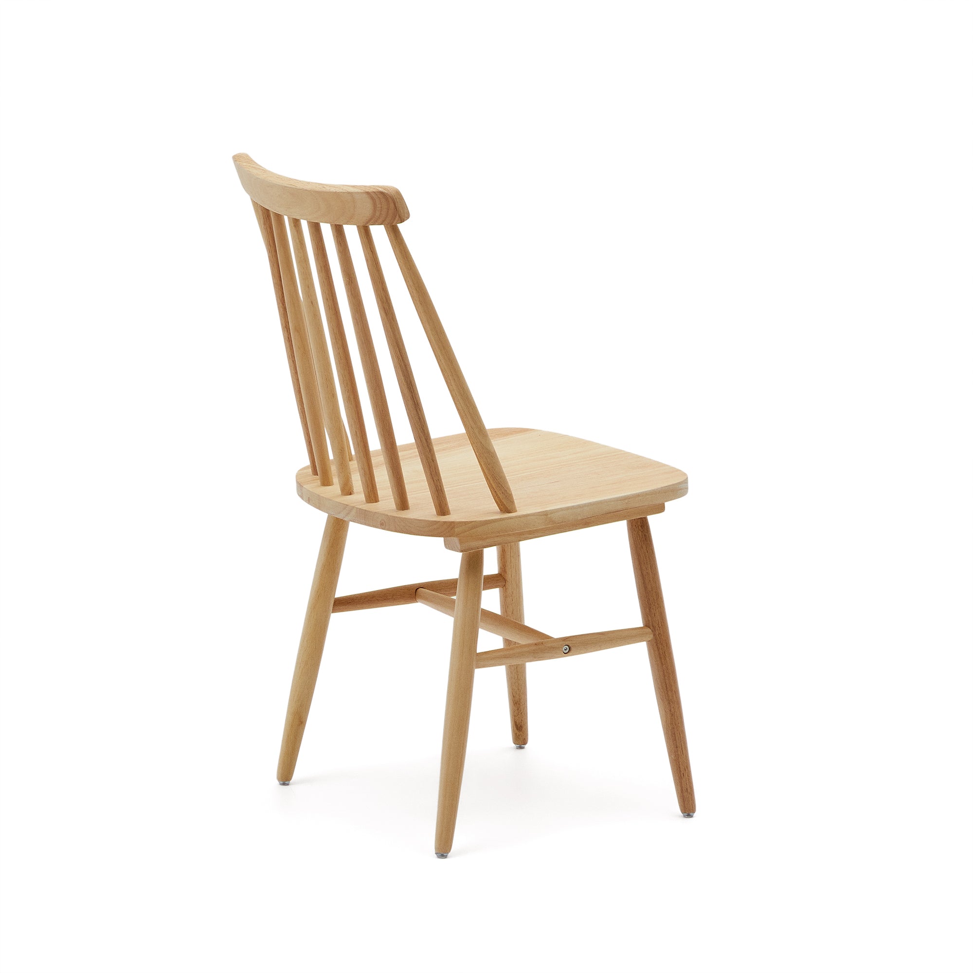 Tressia MDF and solid rubber wood chair with natural lacquer - Product Image