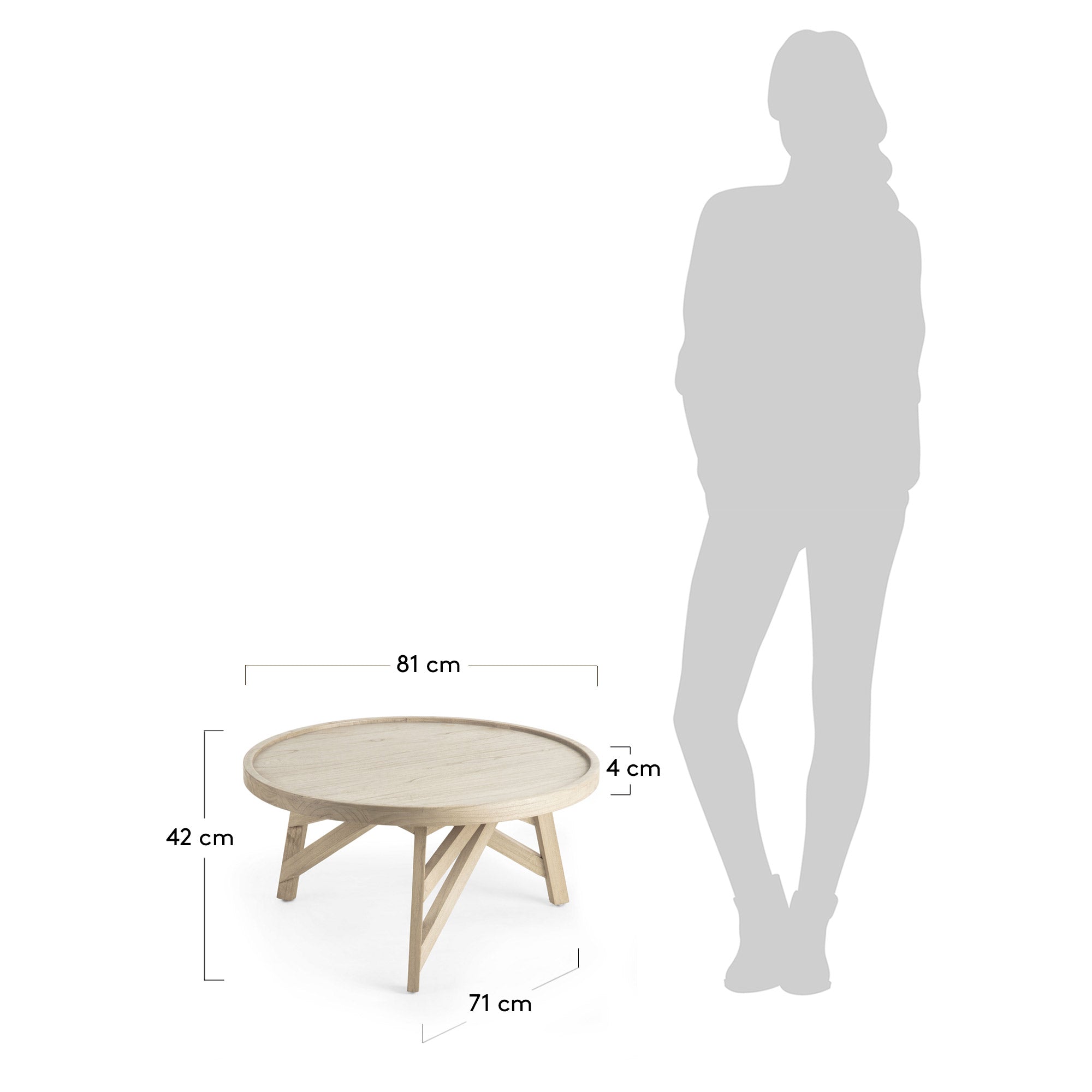 Tenda coffee table Ø 81 cm - Measurements