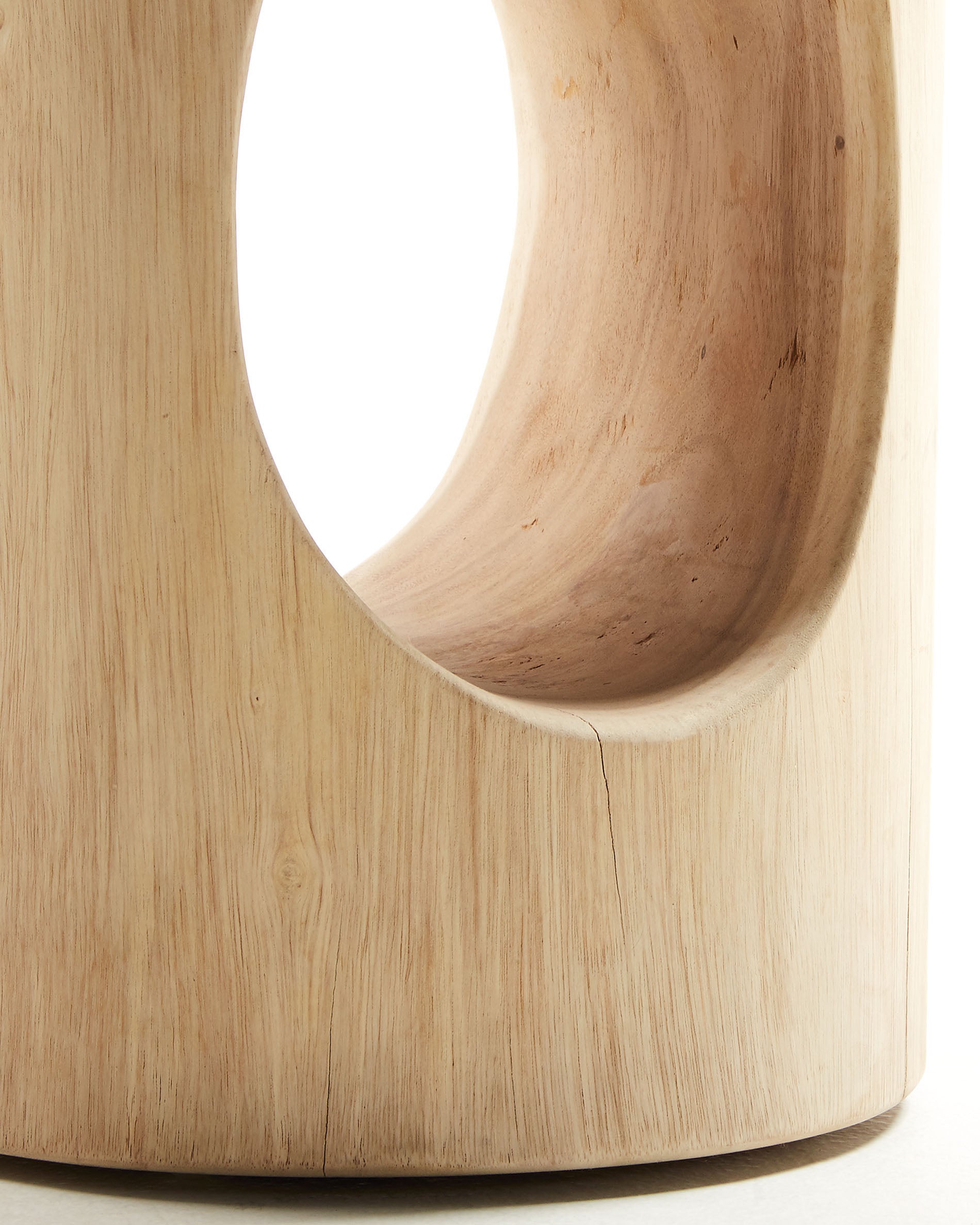 Halker solid rain tree wood side table, Ø 30 cm - Product View