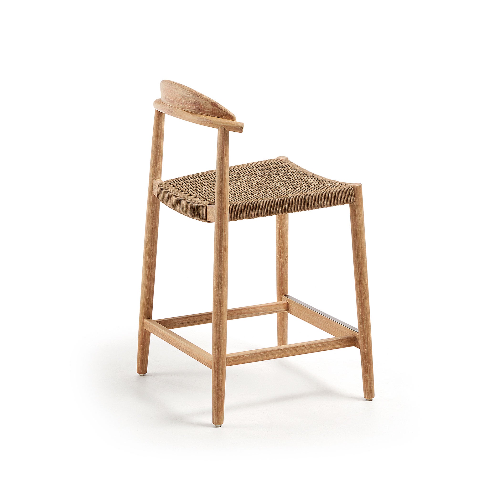 Nina stool in solid acacia wood height 62 cm - Product Image