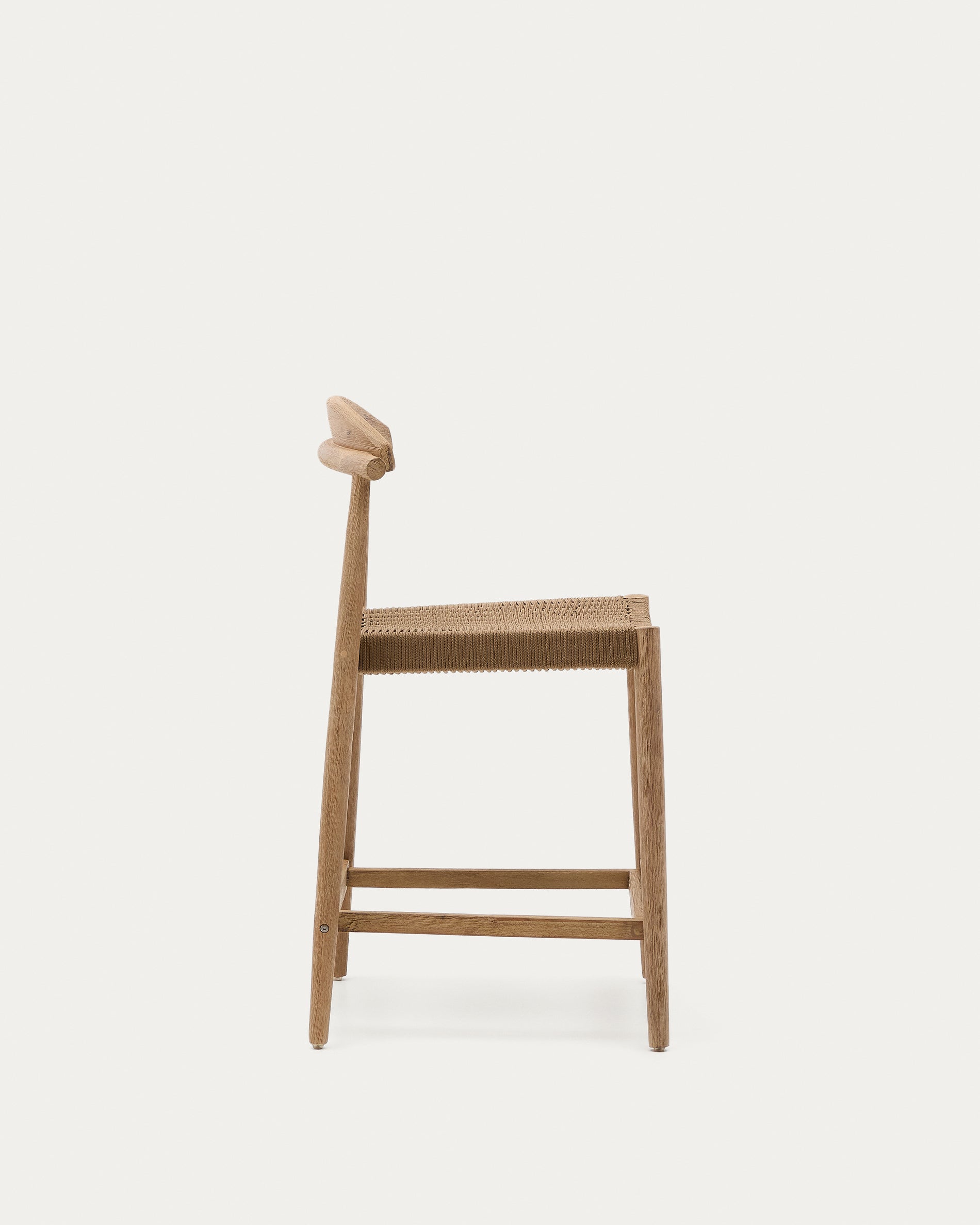 Nina stool in solid acacia wood height 62 cm - Product View