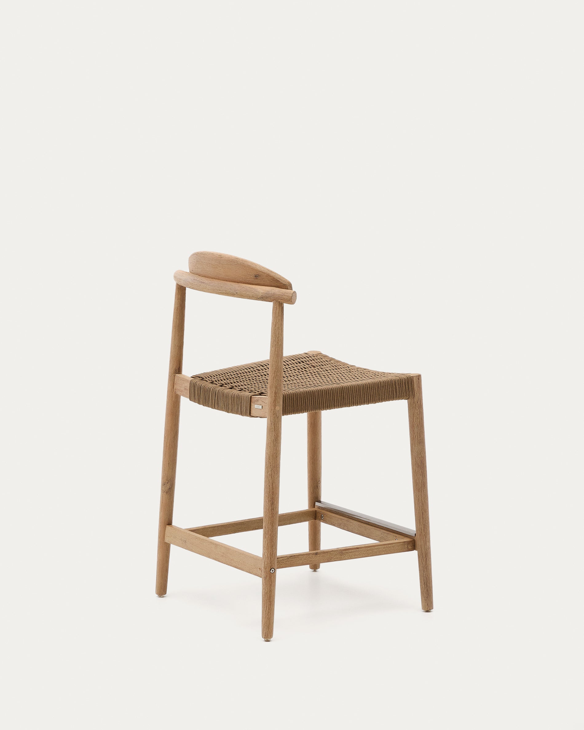 Nina stool in solid acacia wood height 62 cm - Product View
