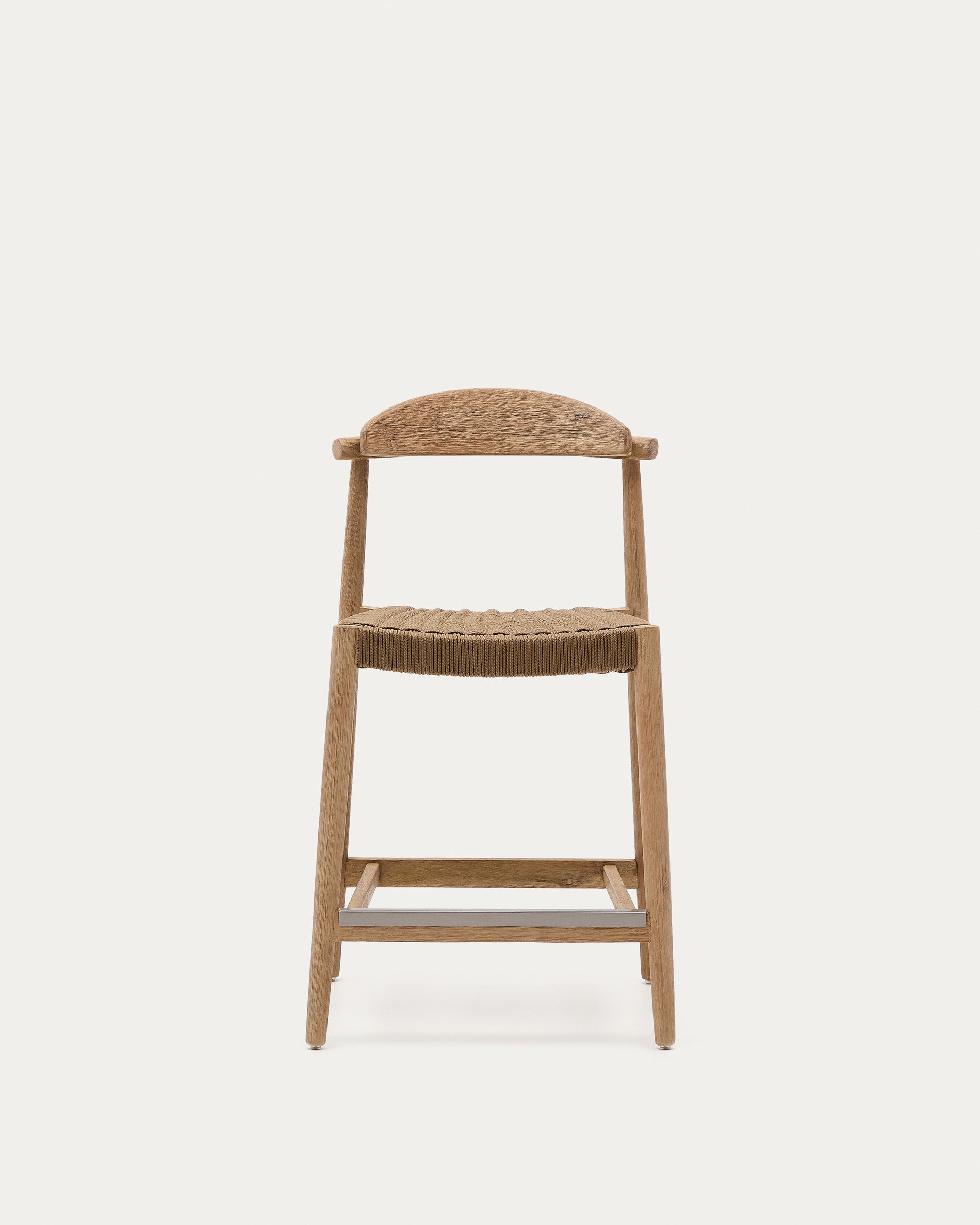 Nina stool in solid acacia wood height 62 cm - Product View