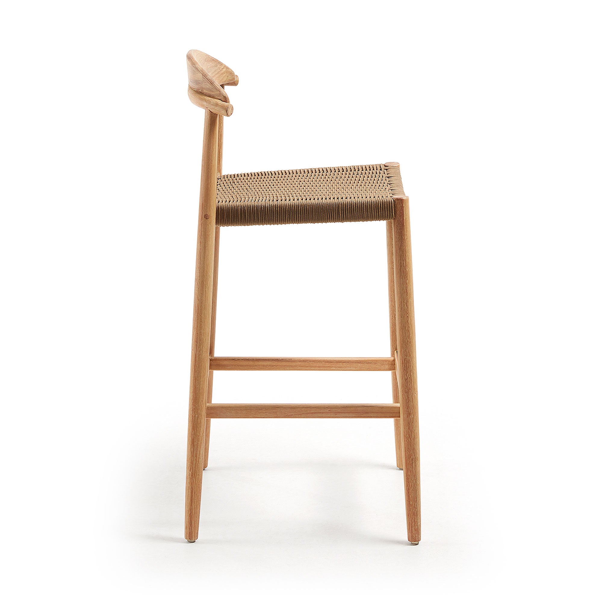 Nina stool in solid acacia wood, height 76 cm FSC 100% - Product Image