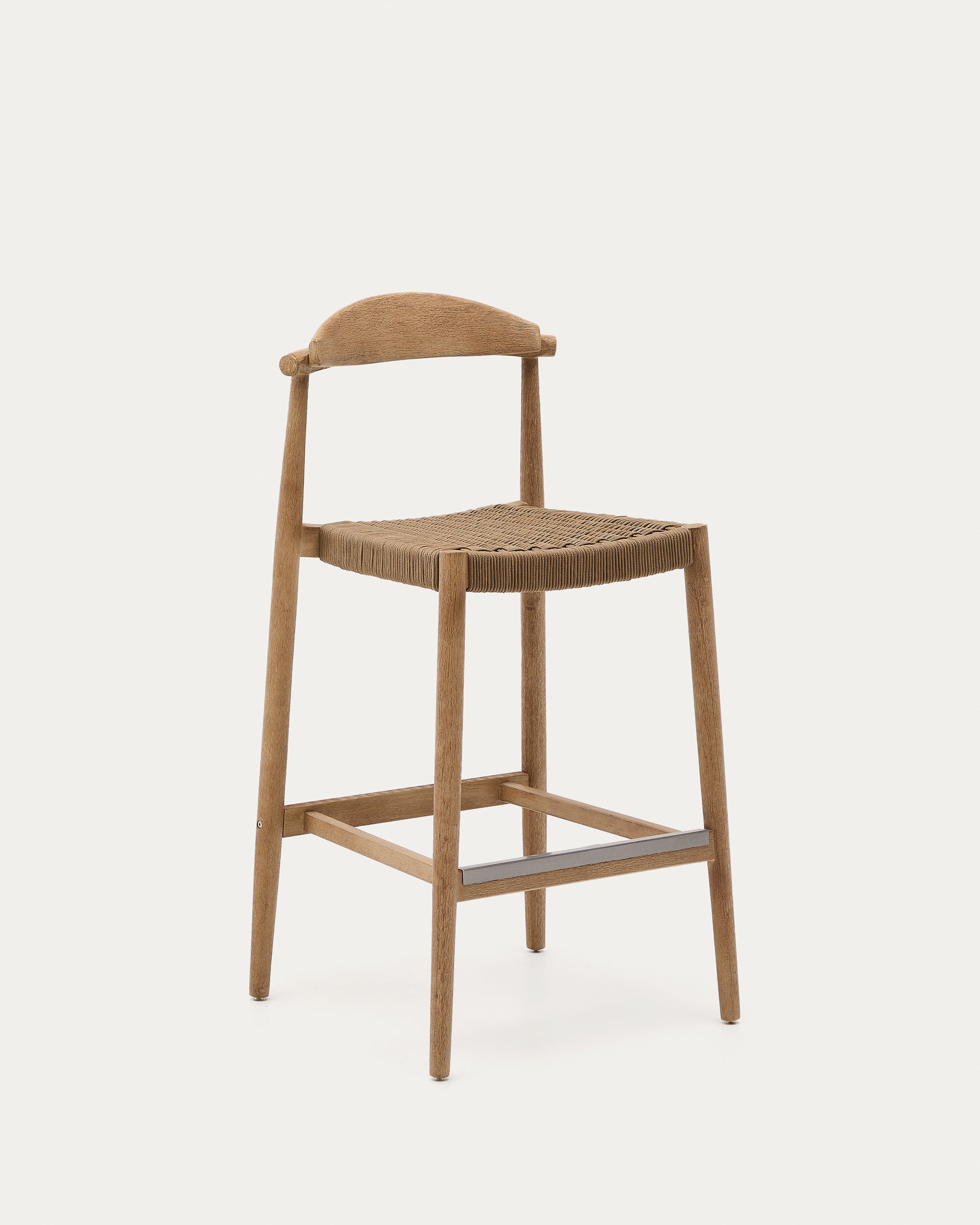 Nina stool in solid acacia wood, height 76 cm FSC 100% - Product View