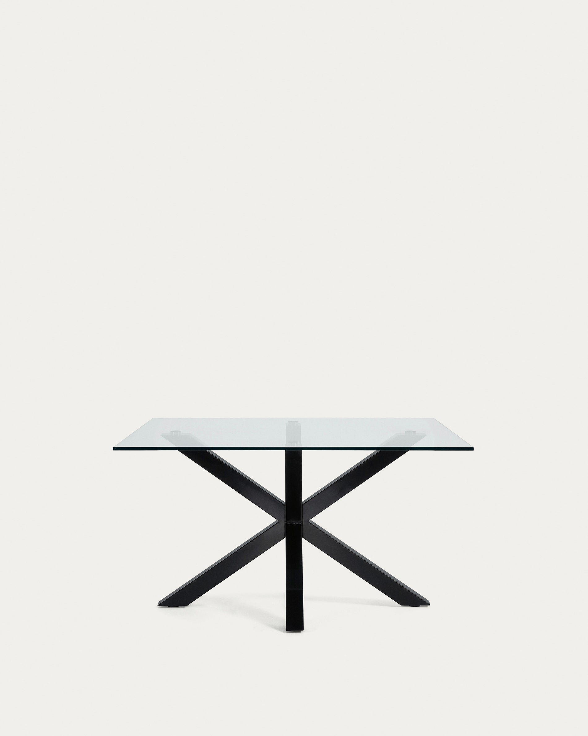 Argo coffee table glass black legs 130 x 70 cm - Product View