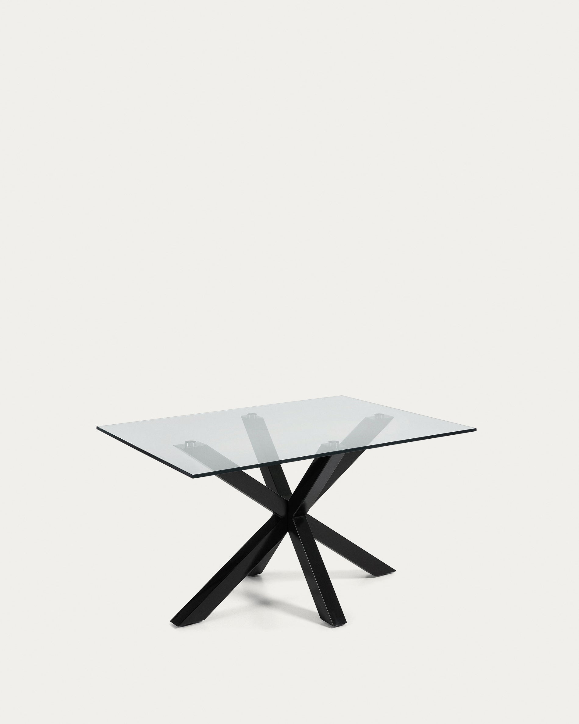 Argo coffee table glass black legs 130 x 70 cm - Product View