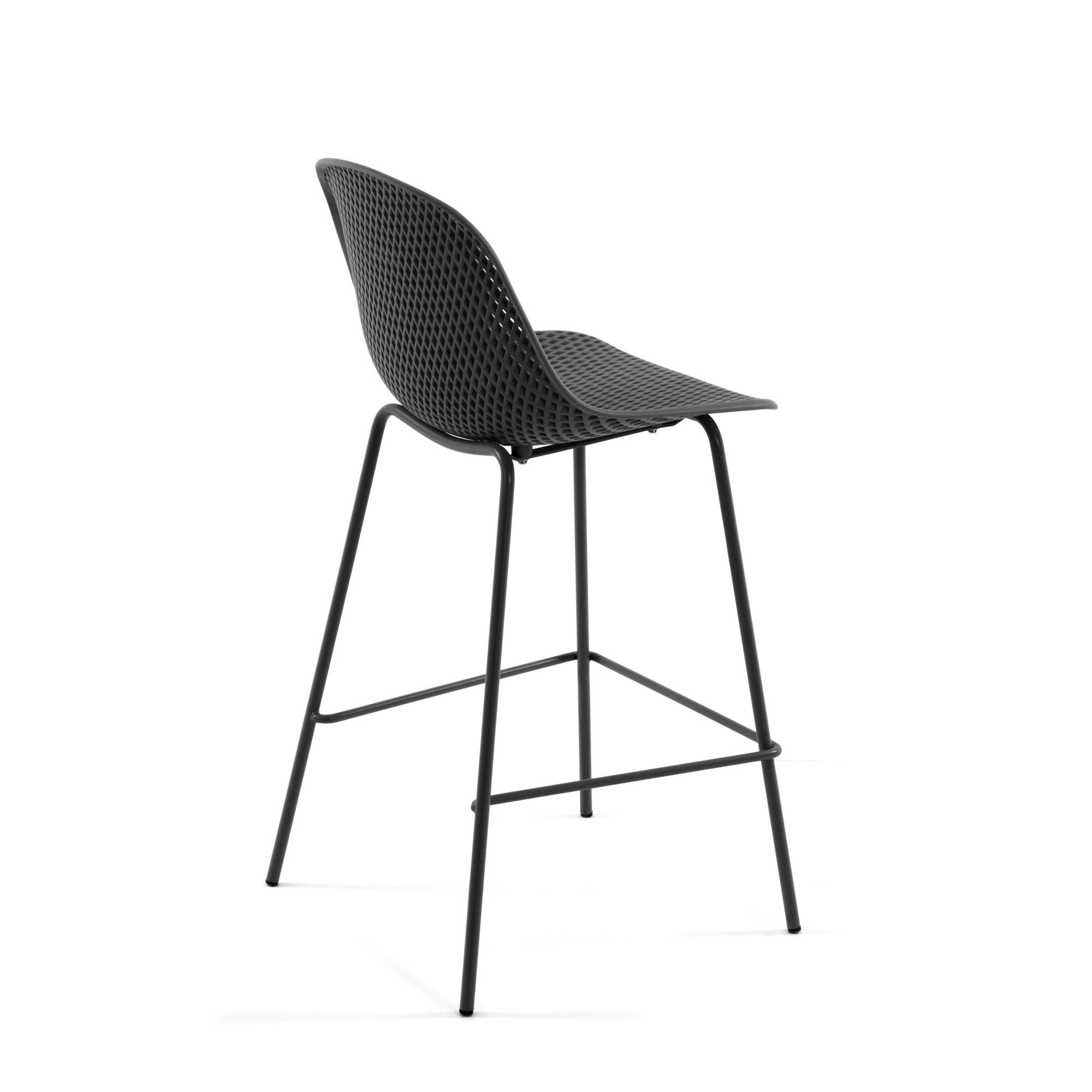 Quinby outdoor stool in grey, height 75 cm - Product Image
