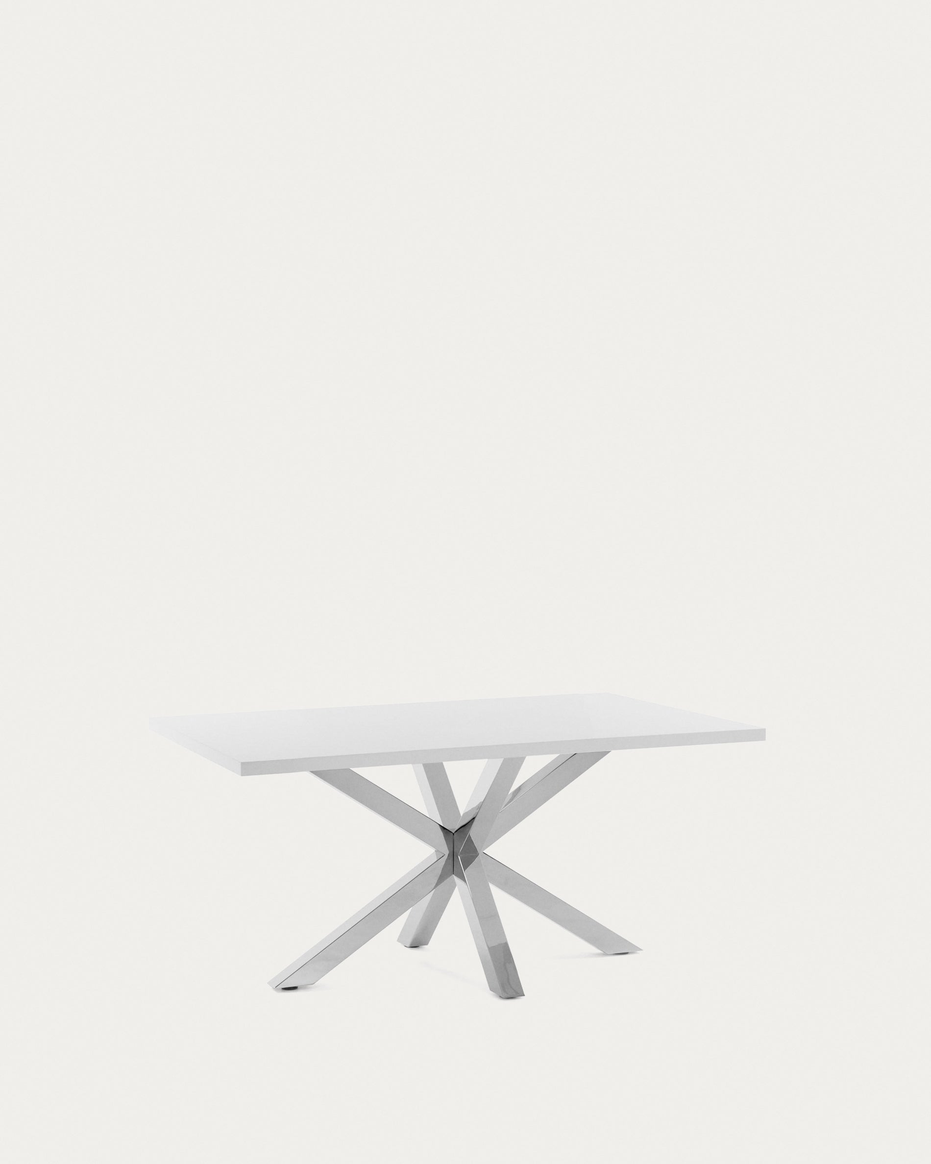 Argo table 160 cm white melamine stainless steel legs - Product View