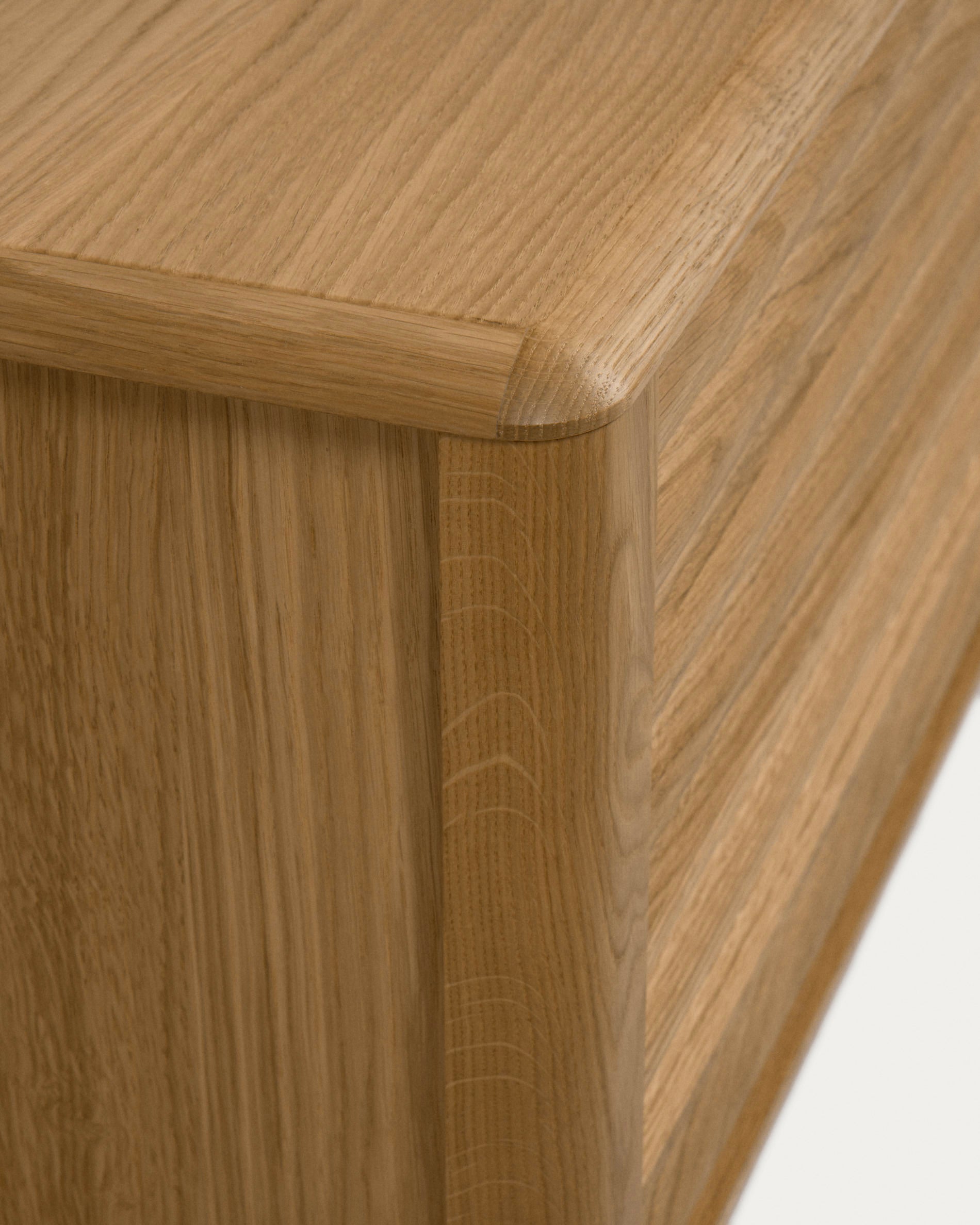 Lenon 2 door solid wood and oak veneer TV stand, 200 x 57 cm, FSC MIX Credit - Detail