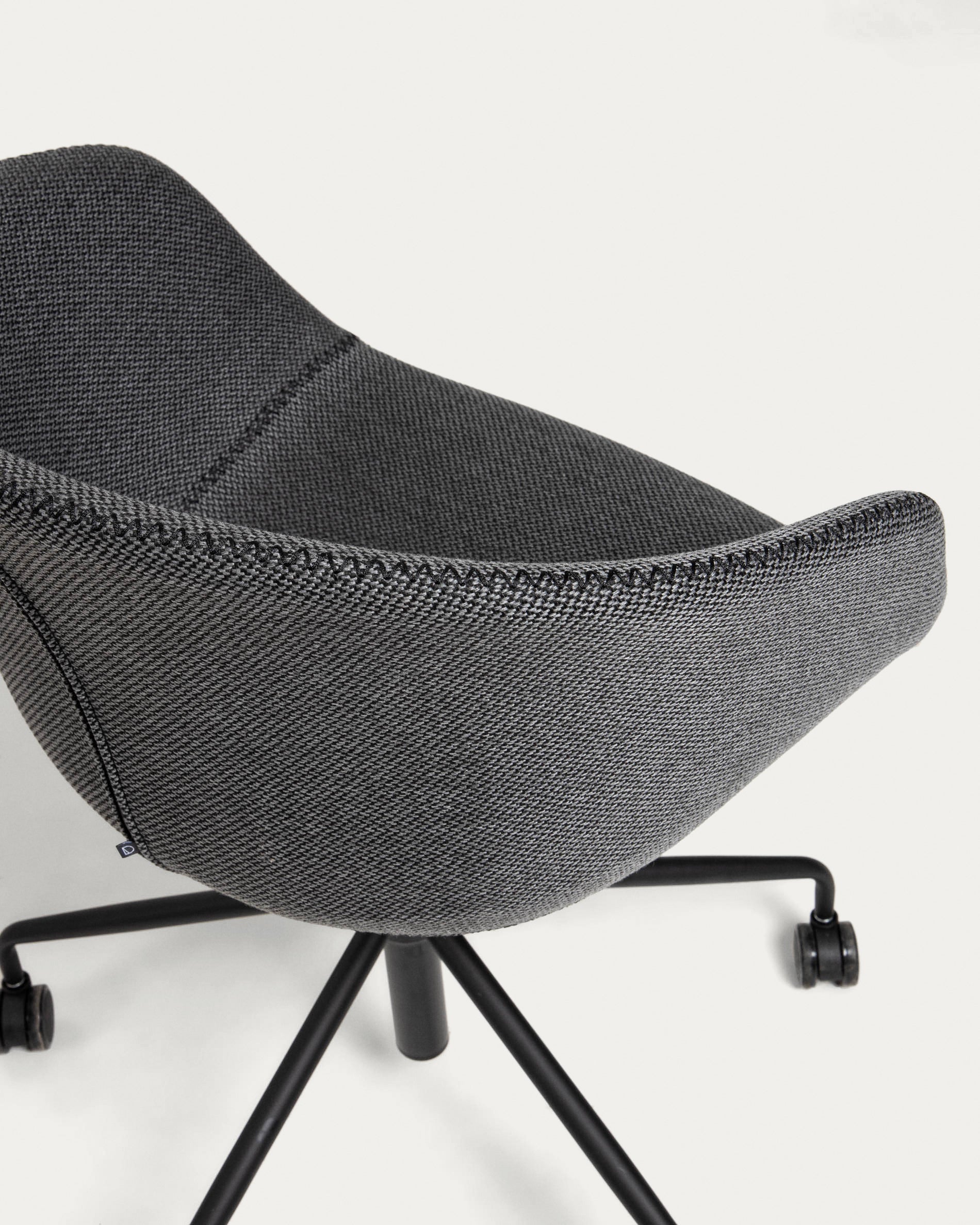 Yvette dark grey office chair - Detail
