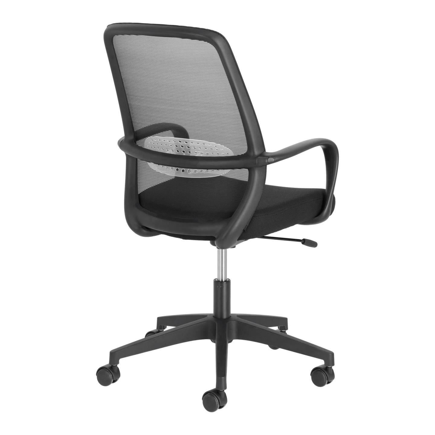 Melva office chair in black and legs made of steel in black - Product Image