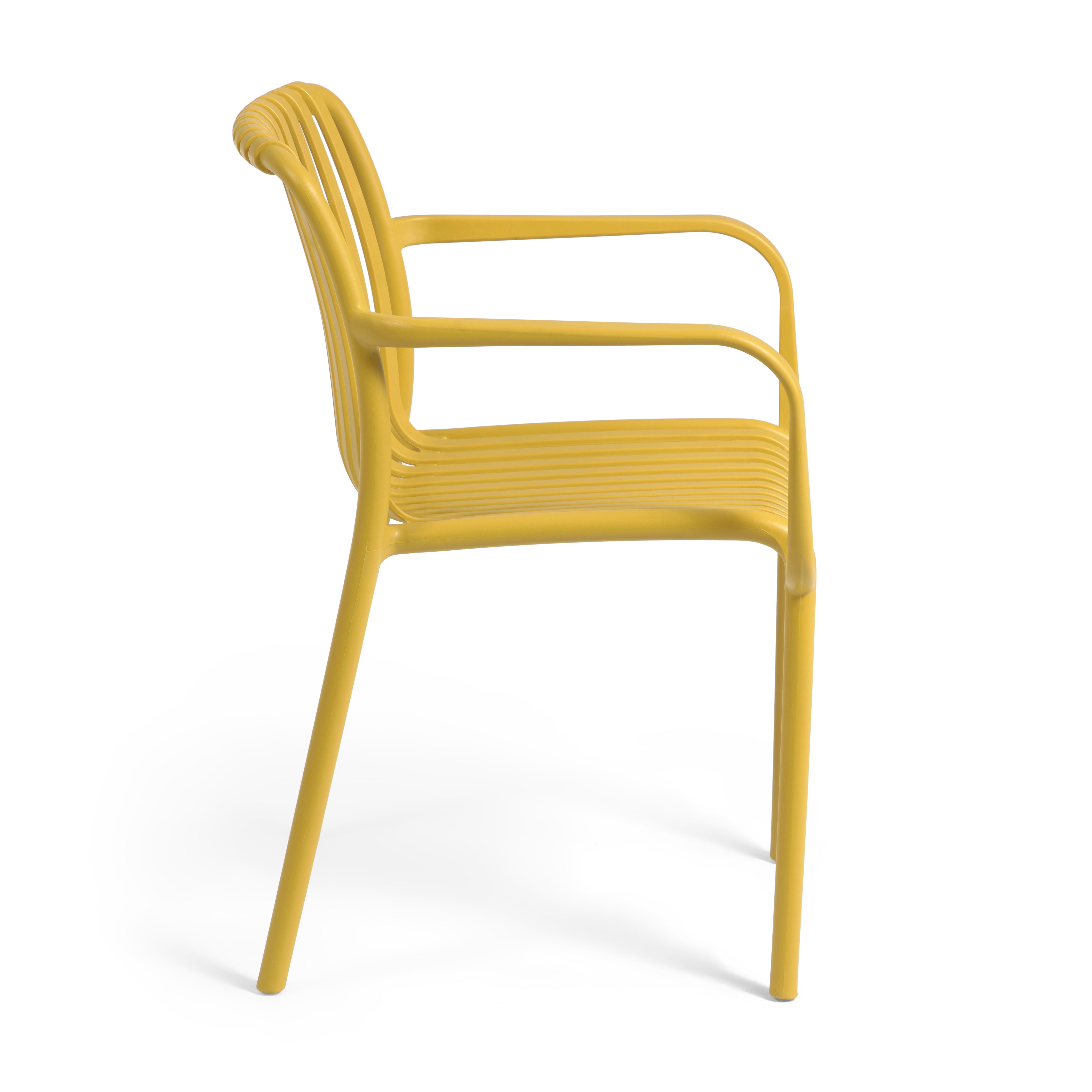 Isabellini stackable outdoor chair in yellow - Product Image