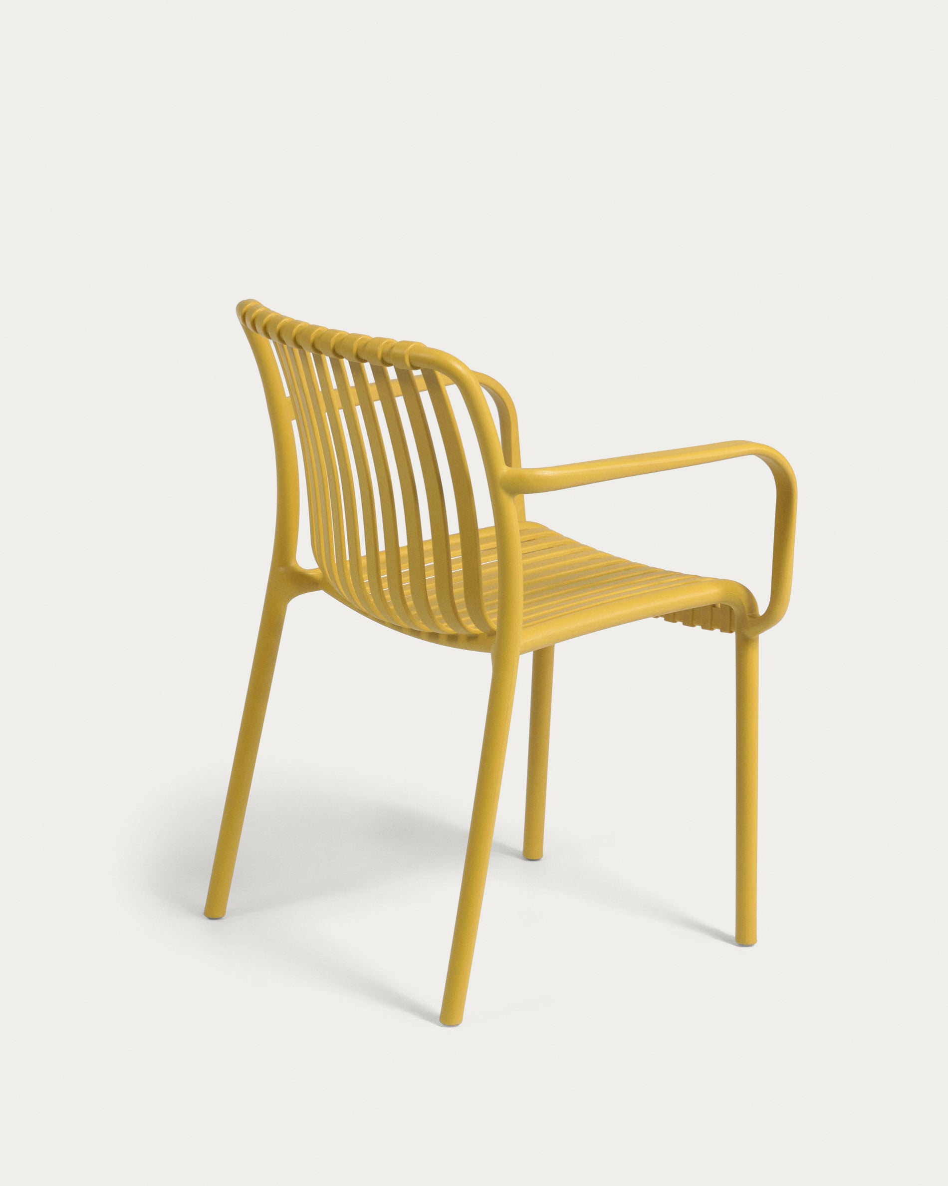 Isabellini stackable outdoor chair in yellow - Product View