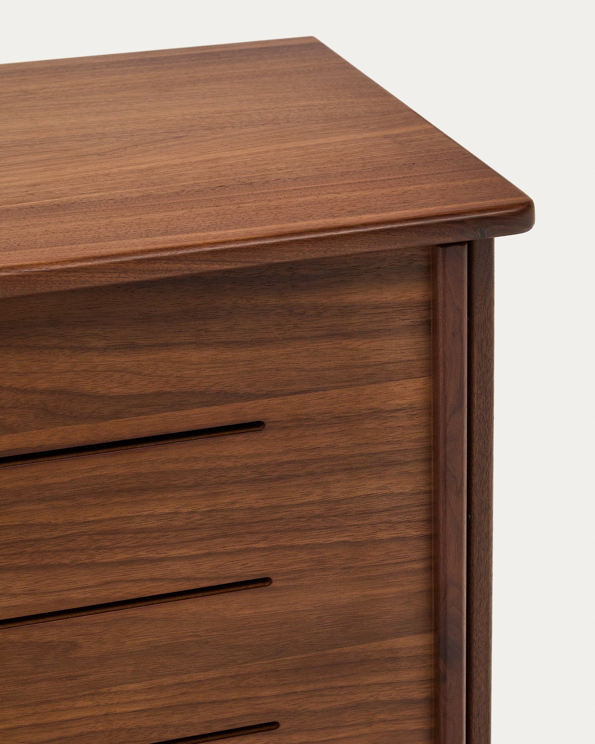 Carolin walnut wood veneer sideboard with 2 doors and 1 drawer, 180 x 83.8 cm - Detail