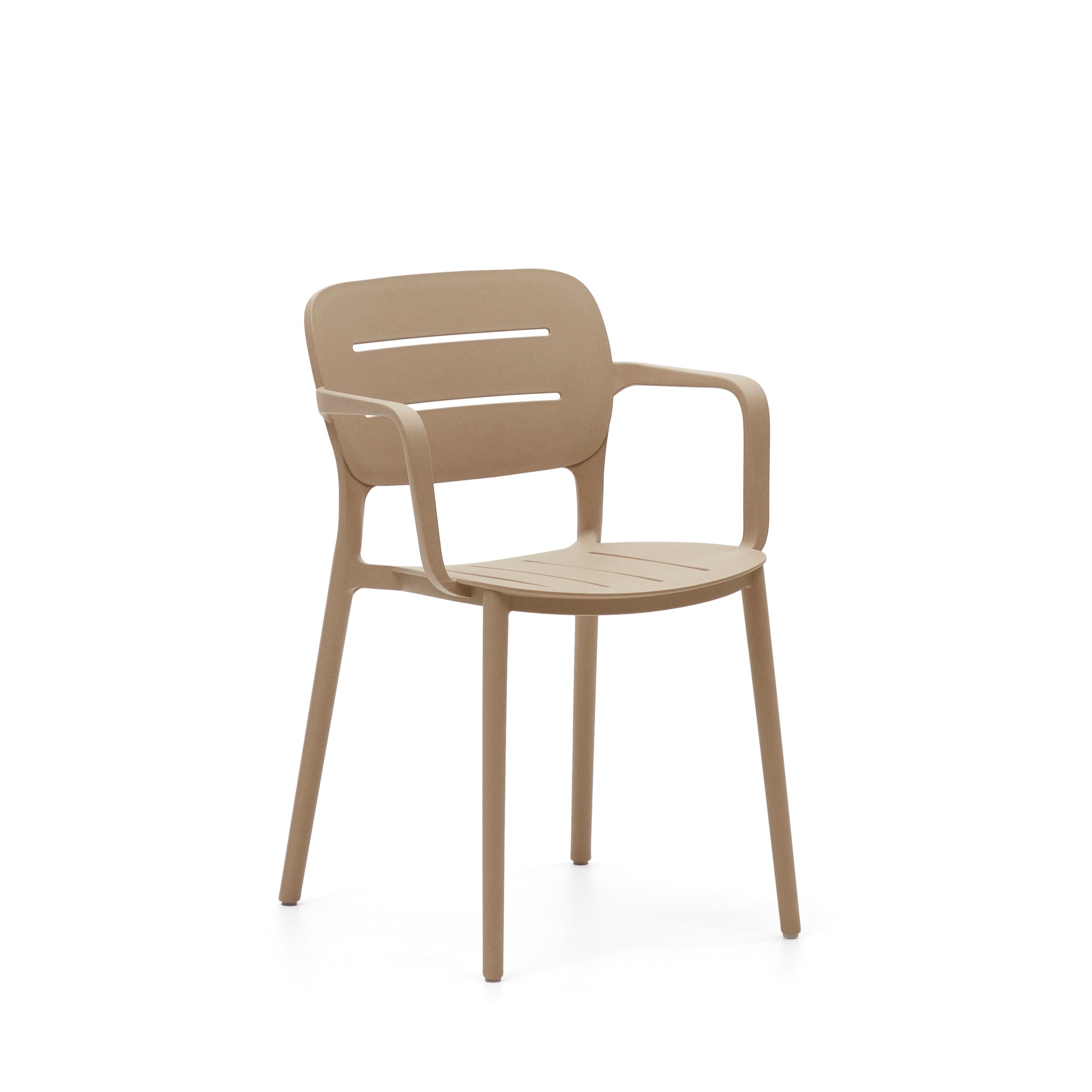 Morella stackable outdoor chair in beige - Product Image