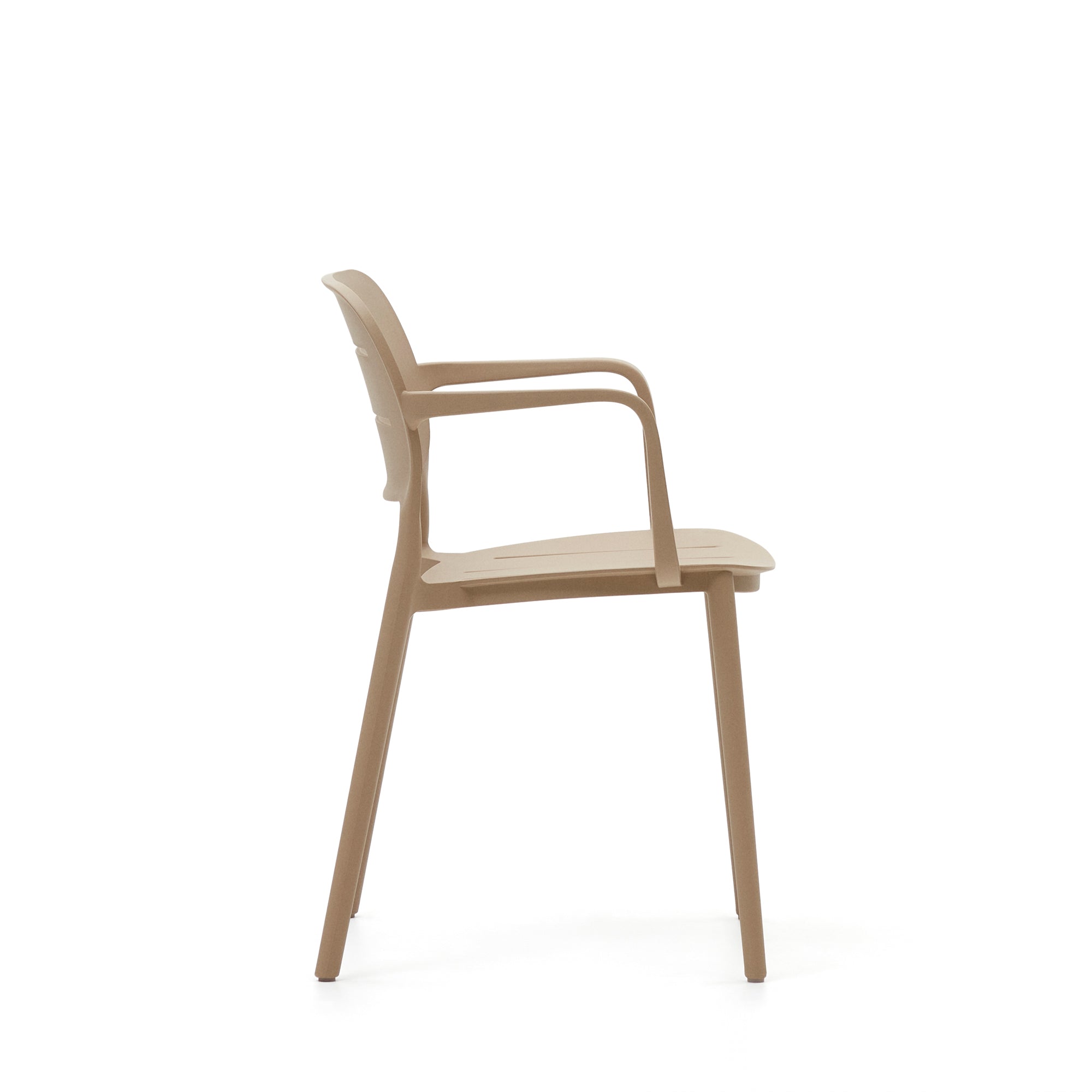 Morella stackable outdoor chair in beige - Product Image