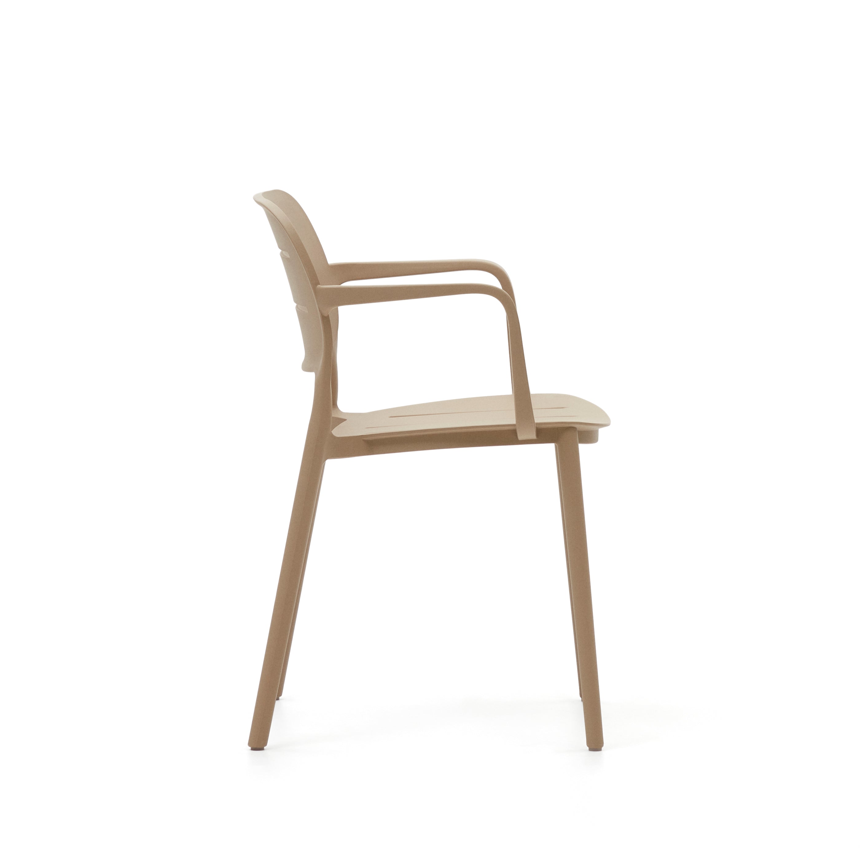 Morella stackable outdoor chair in beige - Product Image