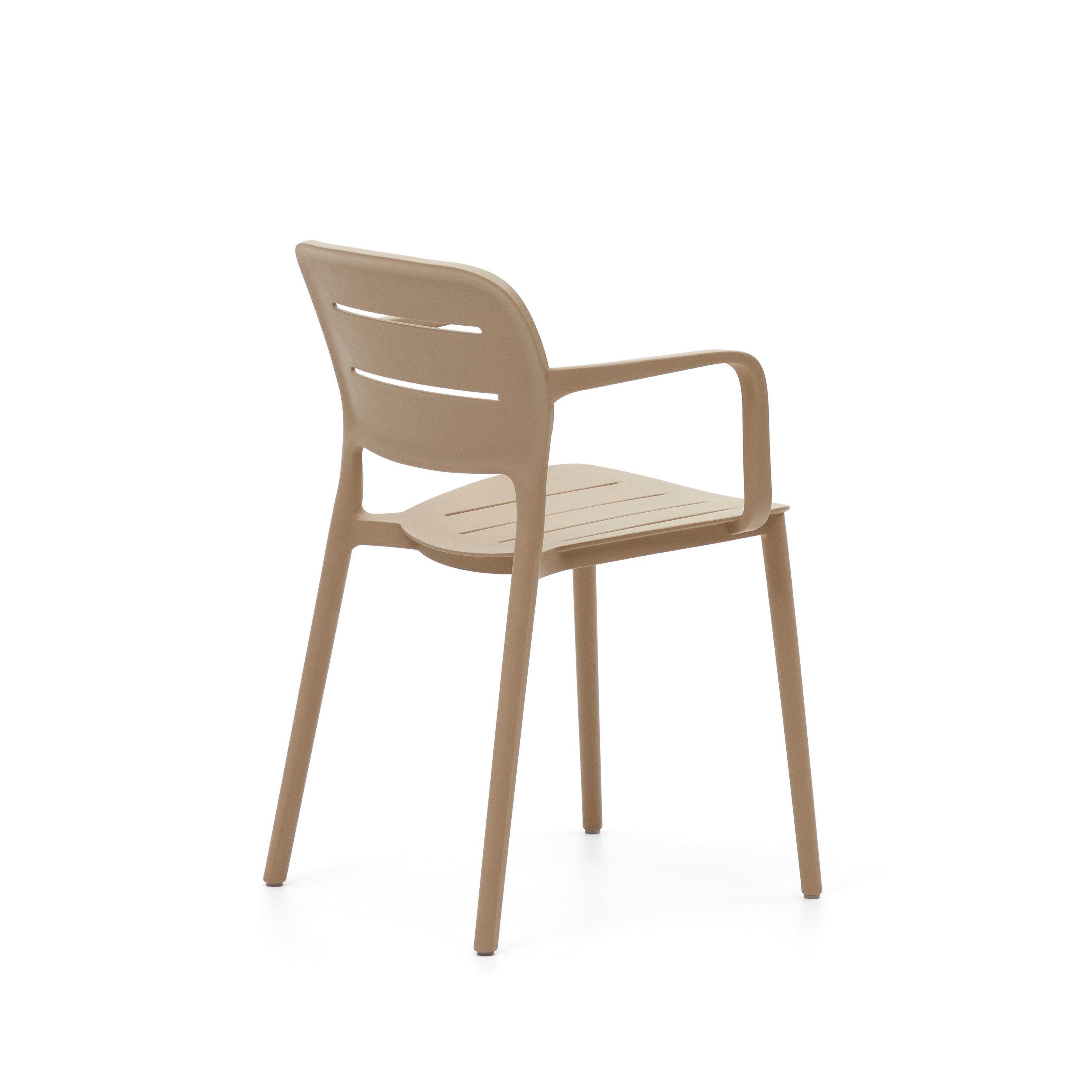 Morella stackable outdoor chair in beige - Product Image