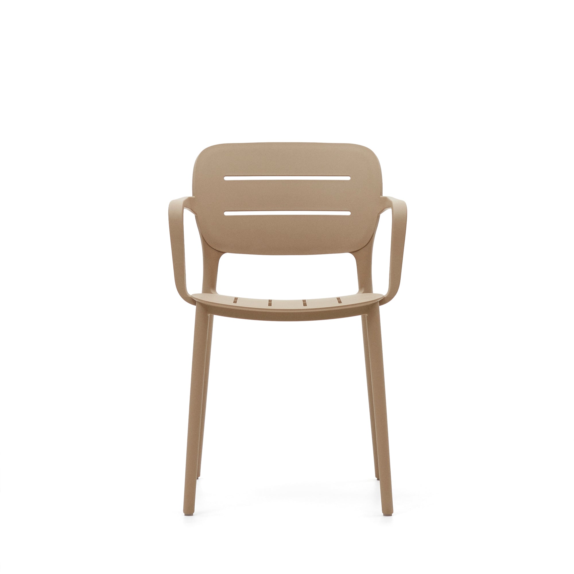 Morella stackable outdoor chair in beige - Product Image