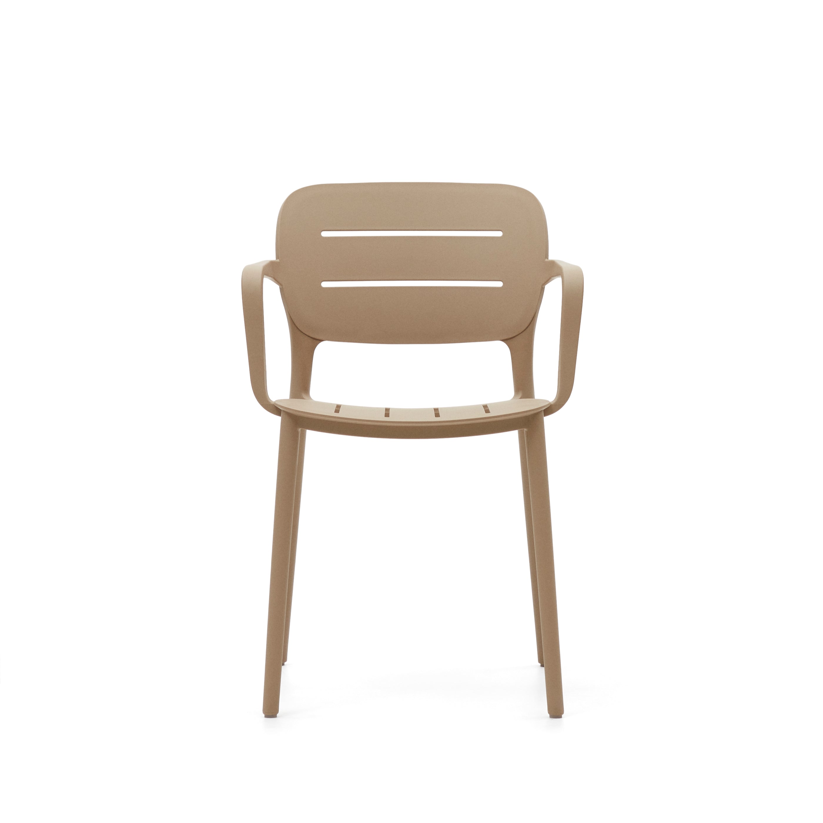 Morella stackable outdoor chair in beige - Product Image