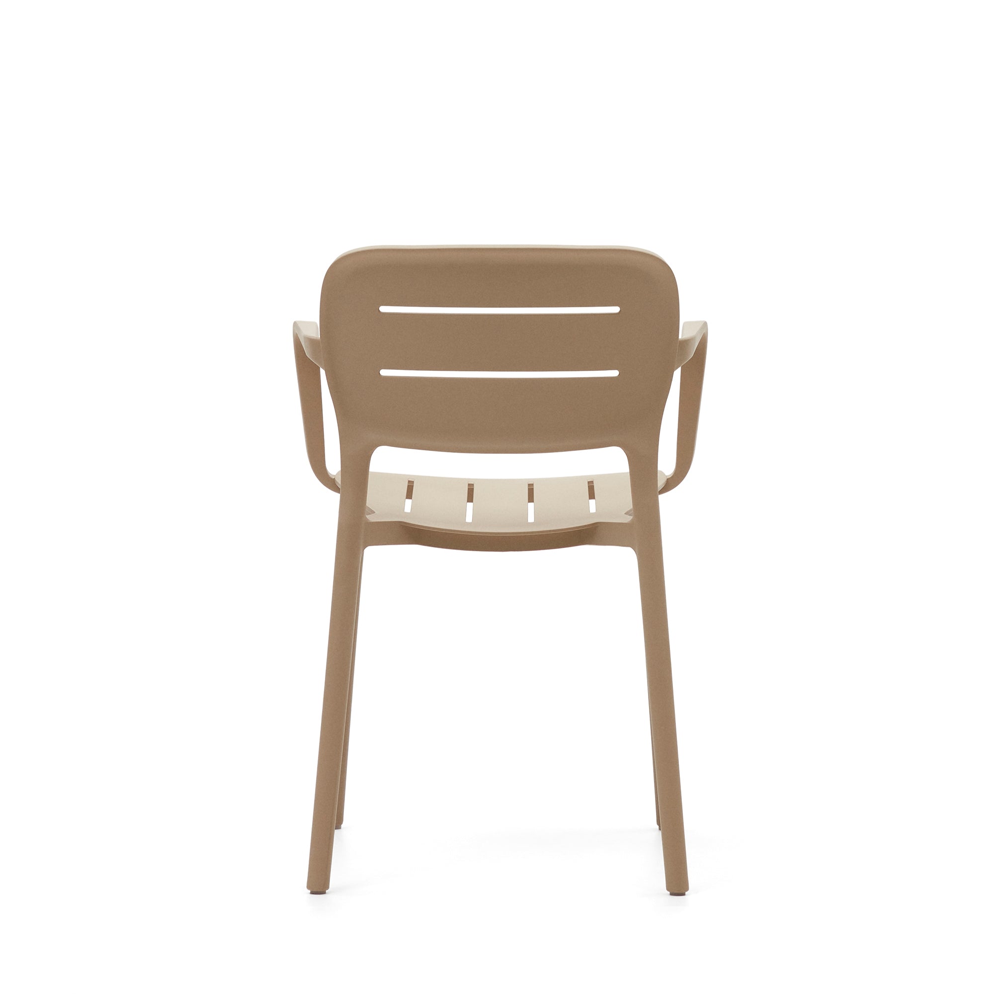 Morella stackable outdoor chair in beige - Product Image